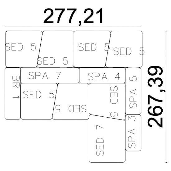 Customized LAPIS Sofa (277x267cm) with COM For Sale