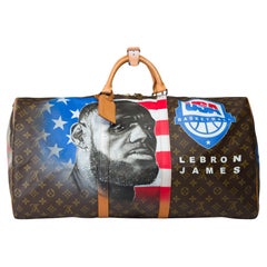 Customized "Lebron James@Paris 2024" Louis Vuitton Keepall 60 Travel bag
