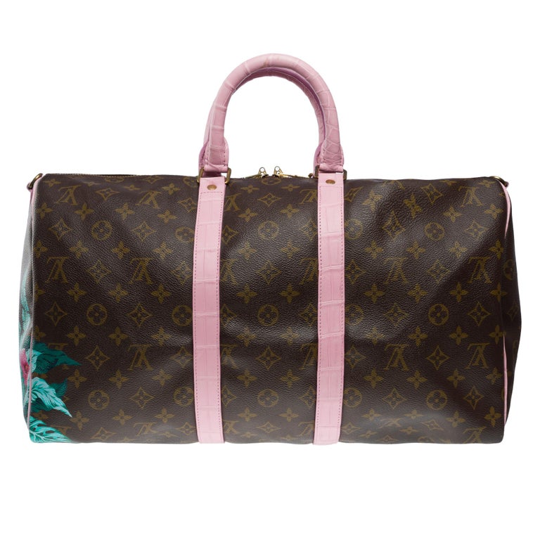 Pink Colorful Louis Vuitton Duffle Bag Customized Louis Vuitton