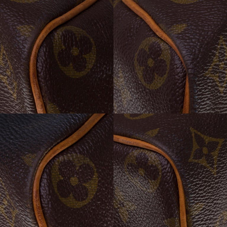 Louis Vuitton Speedy 35 shoulder strap in new Monogram canvas customized  Marilyn Monroe and numbered #59 by artist PatBo Brown Leather Cloth  ref.188098 - Joli Closet