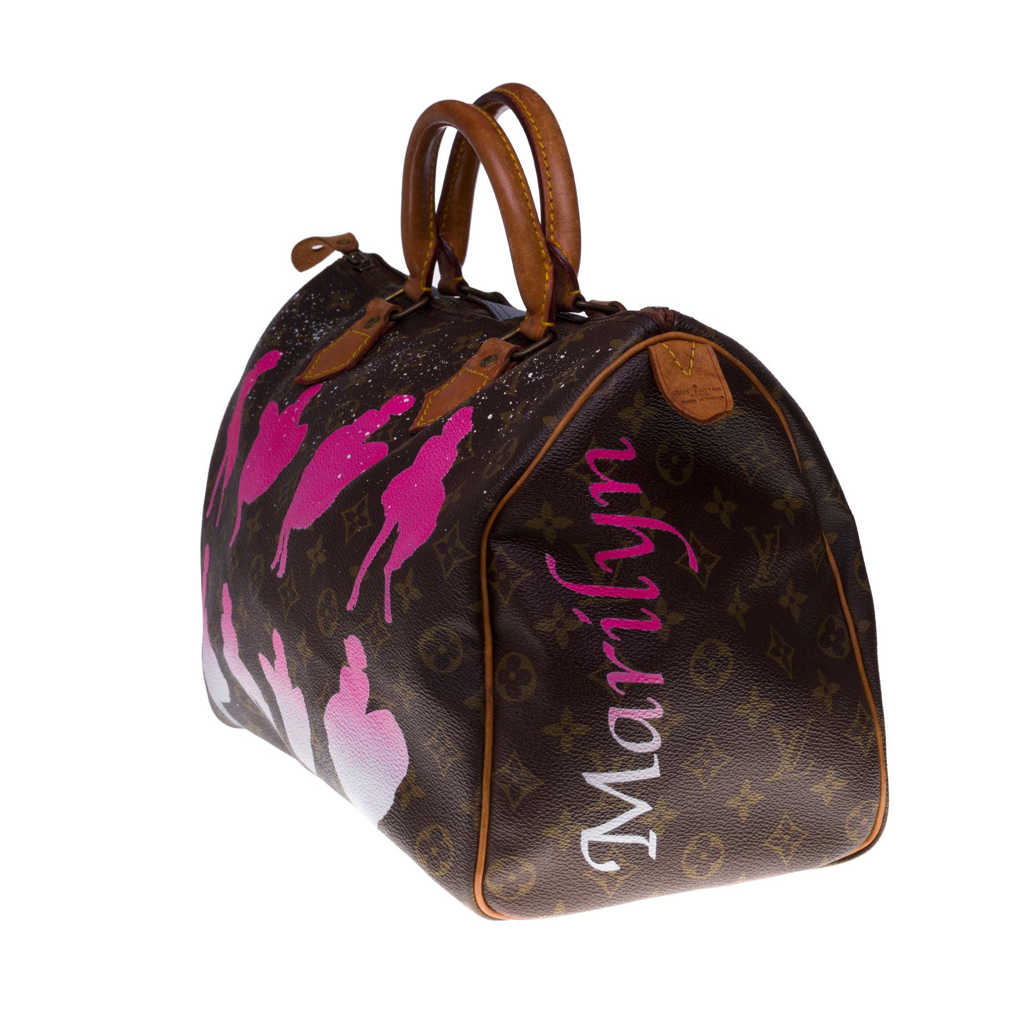 Grigio Borsetta personalizzata Louis Vuitton Speedy 35 