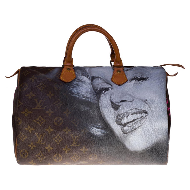 Louis Vuitton Speedy 35 Monogram Canvas Tote Bag Women