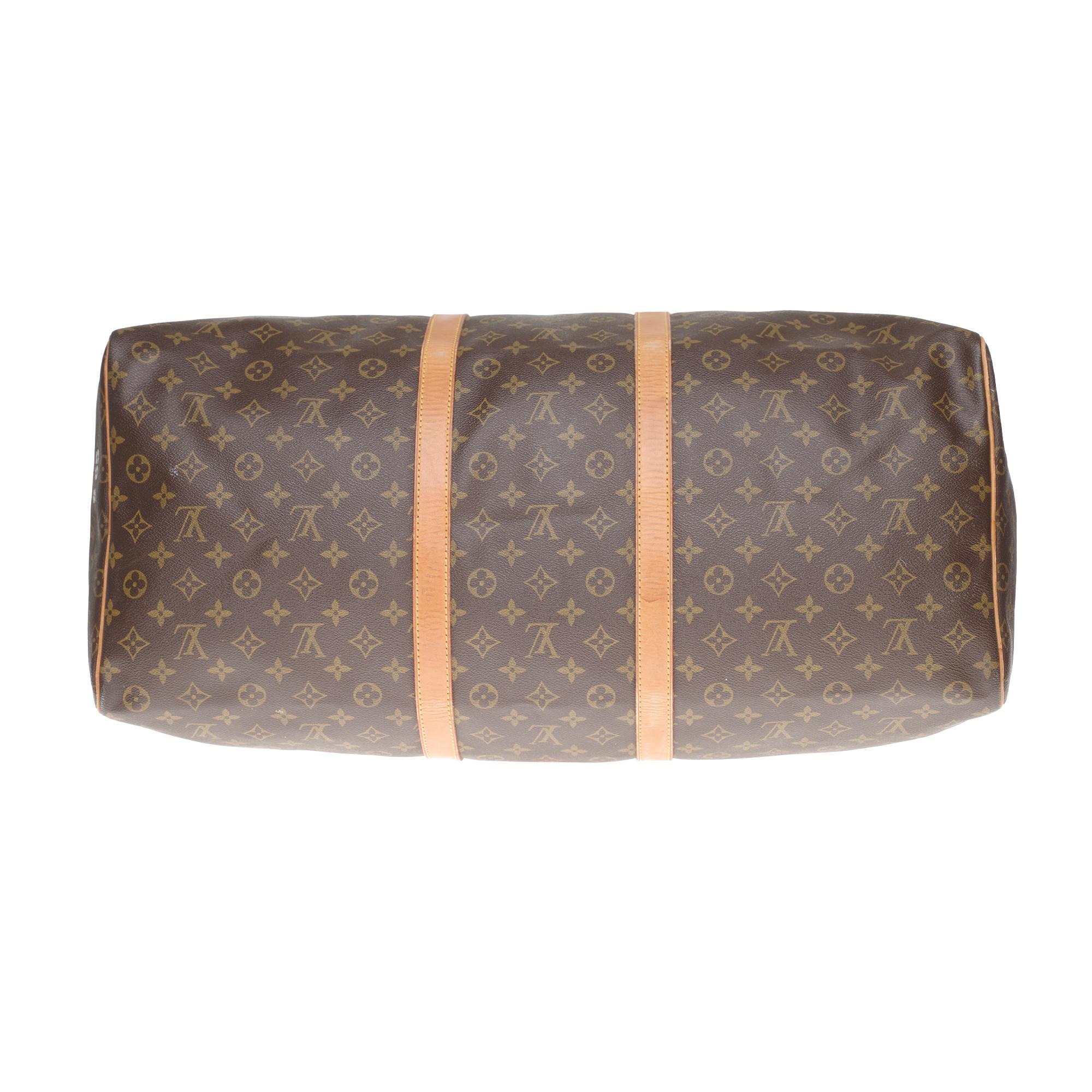 Women's or Men's Customized LV Keepall 60 Travel bag in monogram canvas 