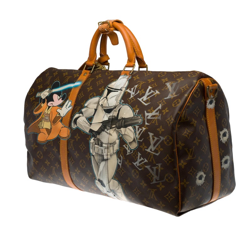 Customized Mickey Vs Stormstrooper Louis Vuitton Keepall 50 travel bag at  1stDibs