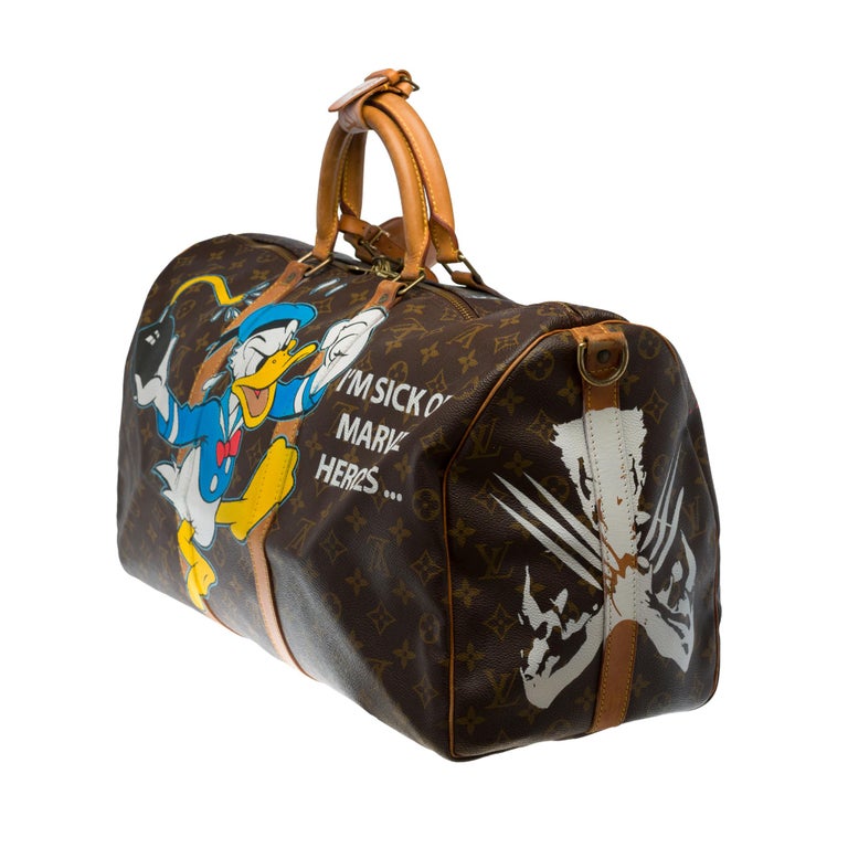 Customized Mickey Vs Wolverine Louis Vuitton Keepall 50 with