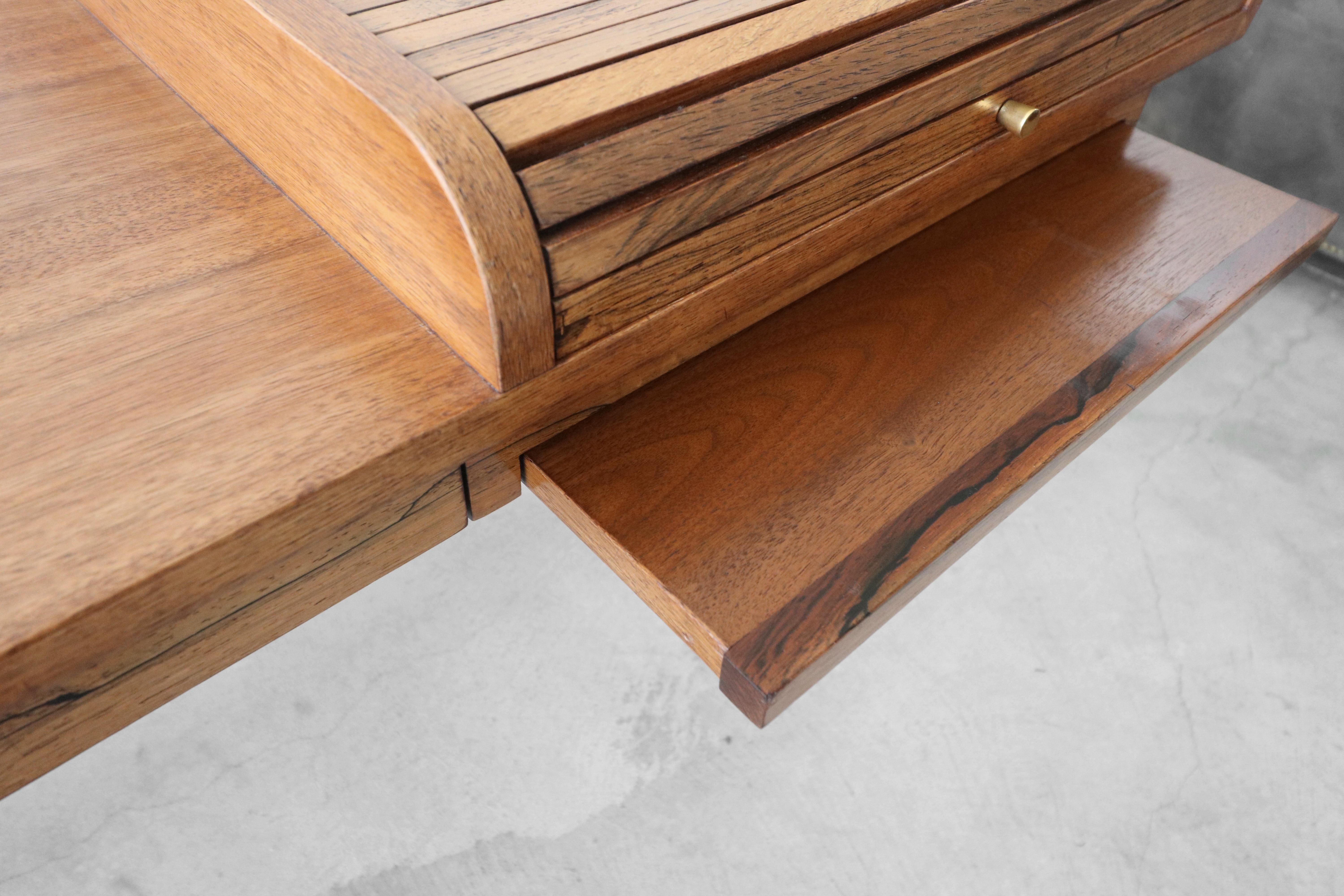 Customized Midcentury Rosewood and Walnut Desk by Edward Wormley for Dunbar 3