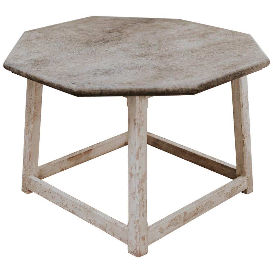 Customized Octagonal Table with Fausse Pierre Top