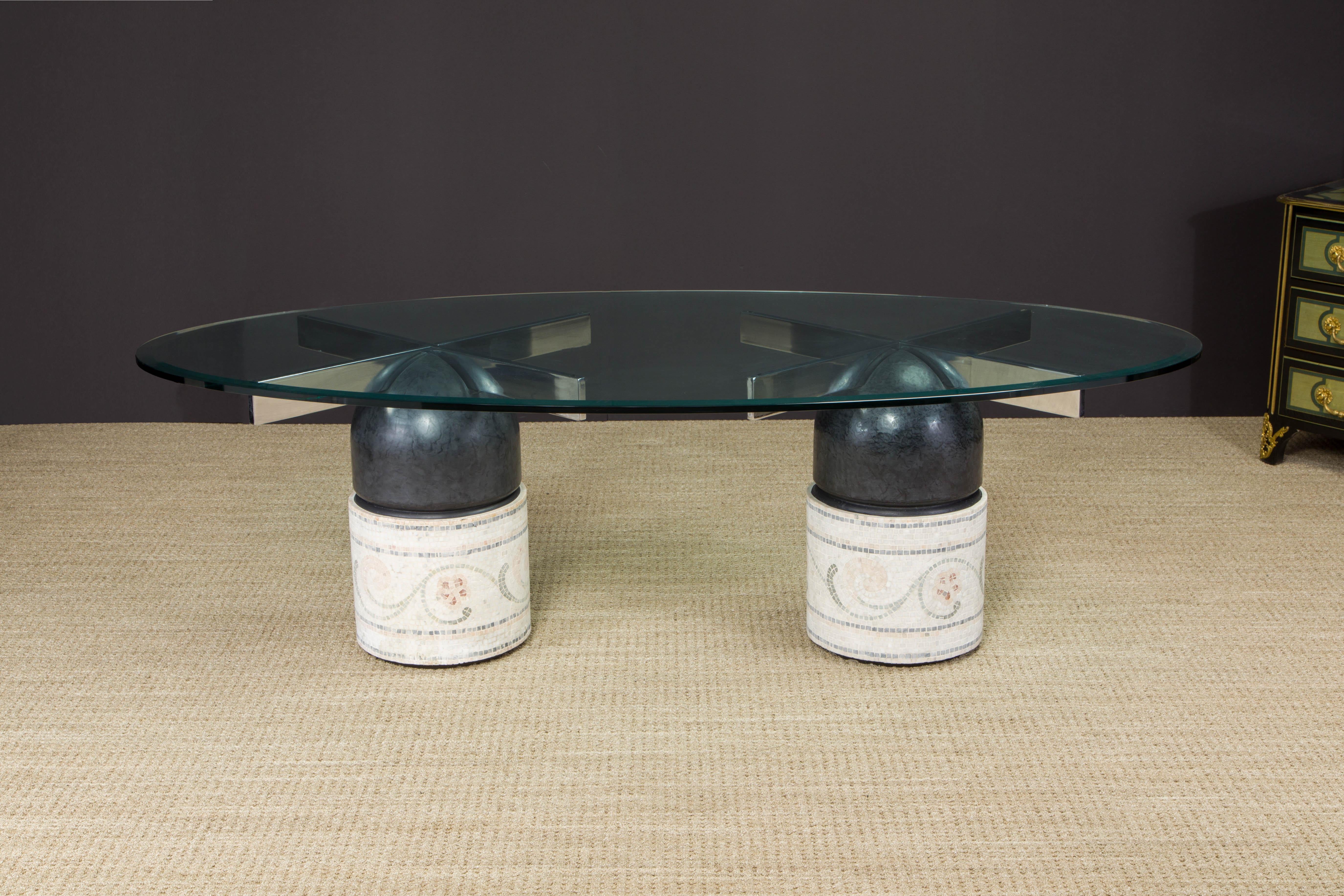 Modern Customized 'Paracarro' Dining Table Bases by Giovanni Offredi for Saporiti 1970s For Sale
