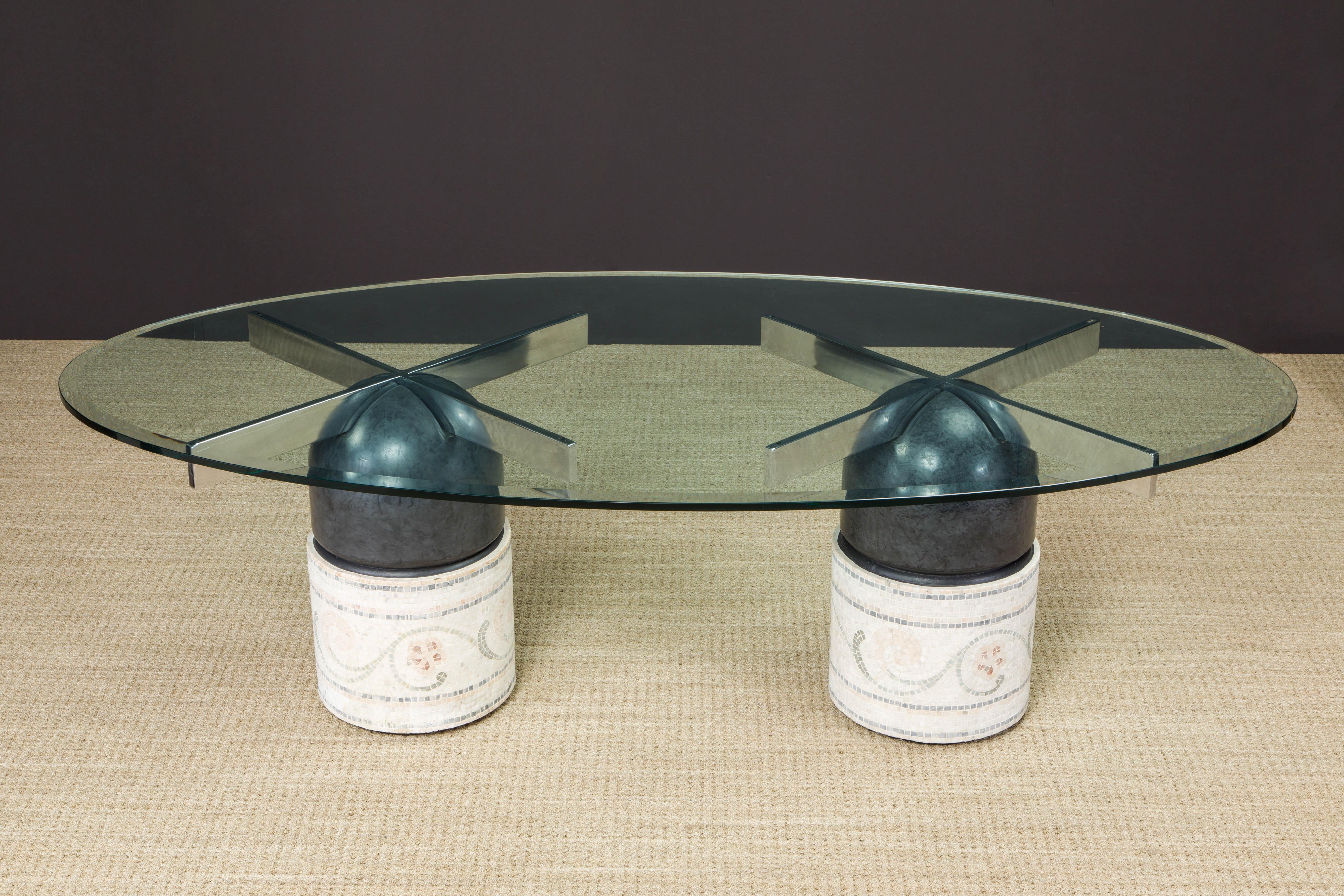 Italian Customized 'Paracarro' Dining Table Bases by Giovanni Offredi for Saporiti 1970s For Sale