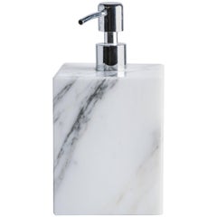 CUSTOMIZED Squared Soap Dispenser in White Carrara Marble