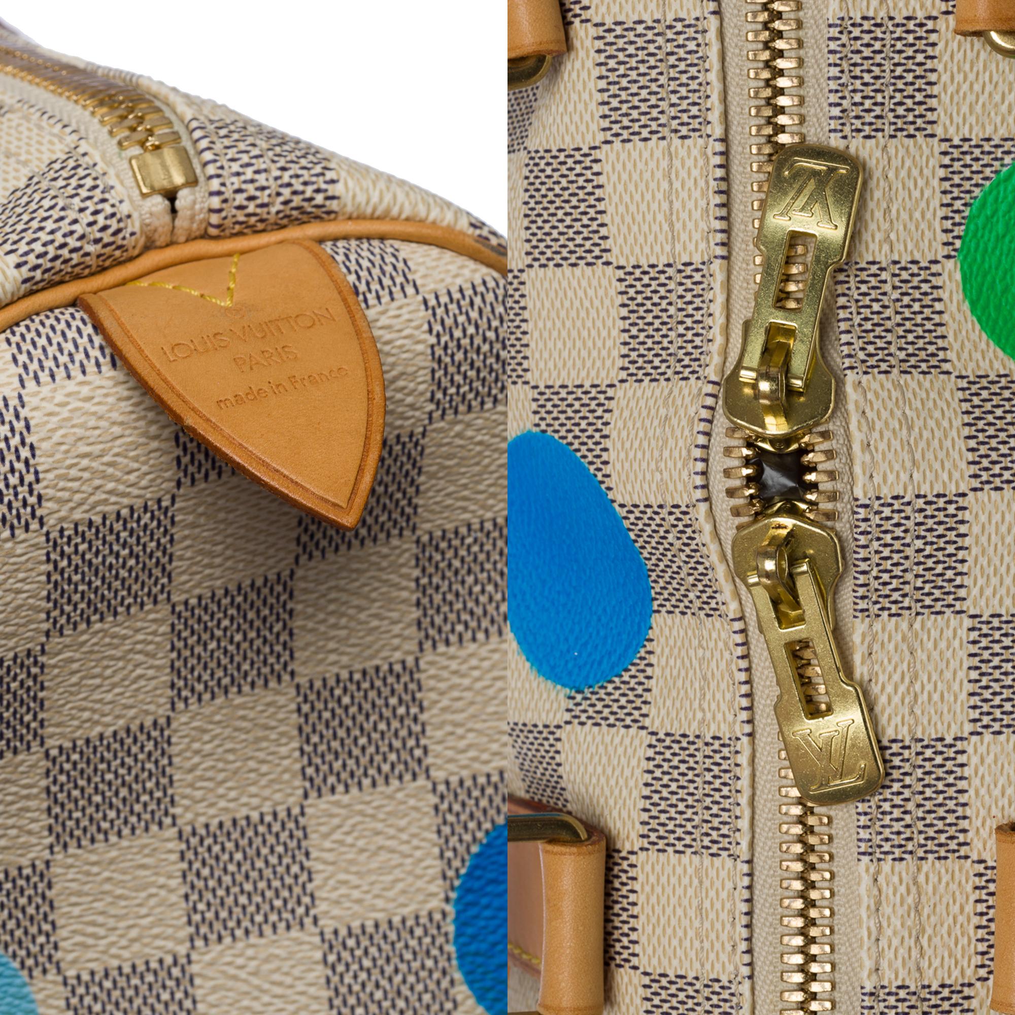 Maßgefertigte „Summer X Spring“ Louis Vuitton Keepall 50 Reisetasche aus azurblauem Segeltuch im Angebot 1