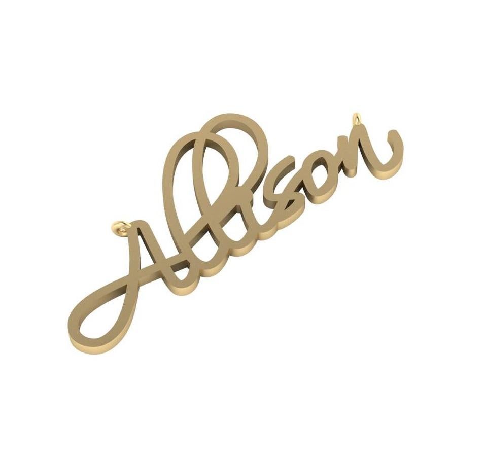 Customized your very own nameplate in 14K, 18K Yellow, White, Rose Gold or Platinum.
Diamond or gemstone can be added to the chain.

Prices vary depending on amounts of letters.