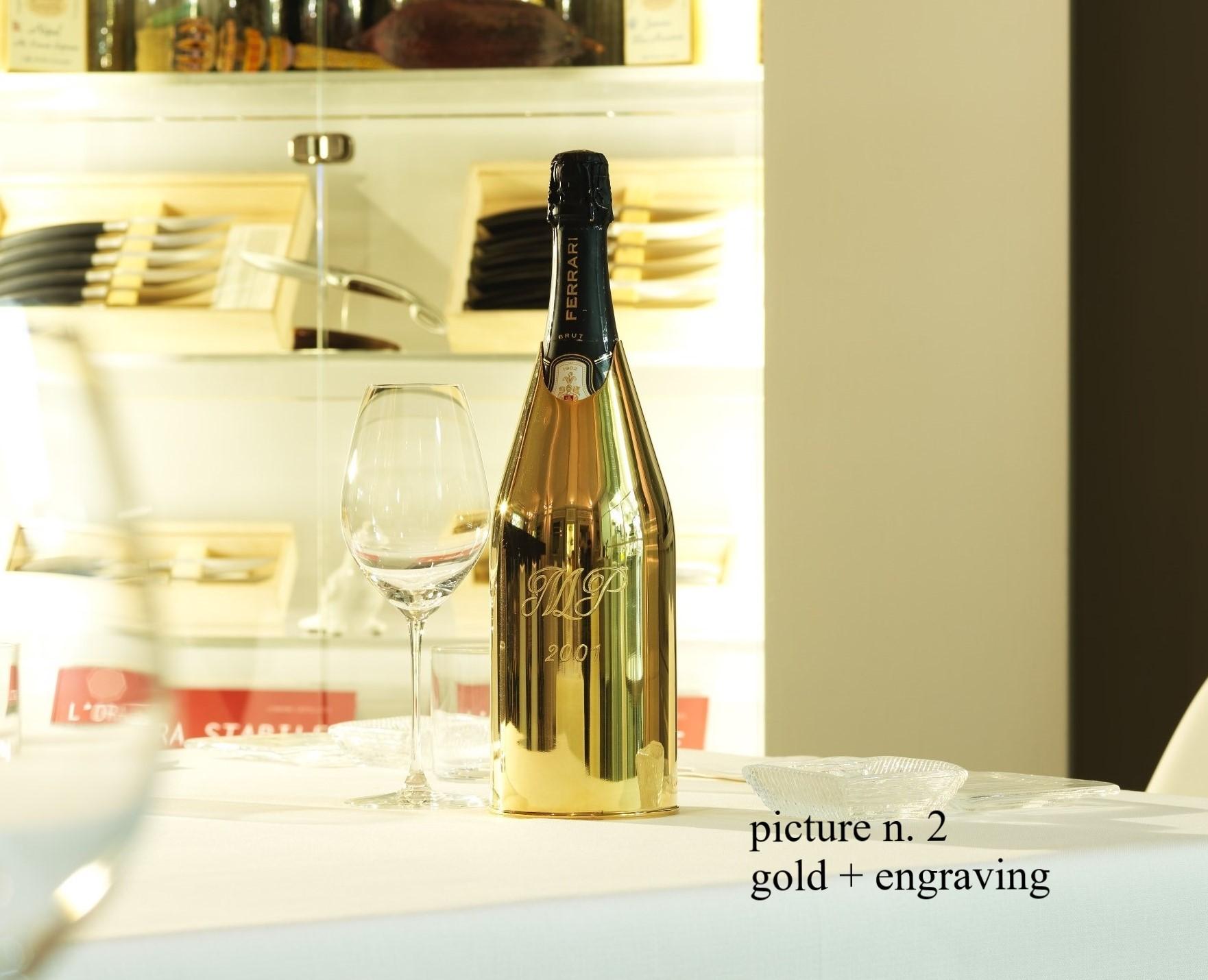 Wein K-OVER, 21. Jahrhundert, massives reines Silber, Gold, Italien im Angebot 3