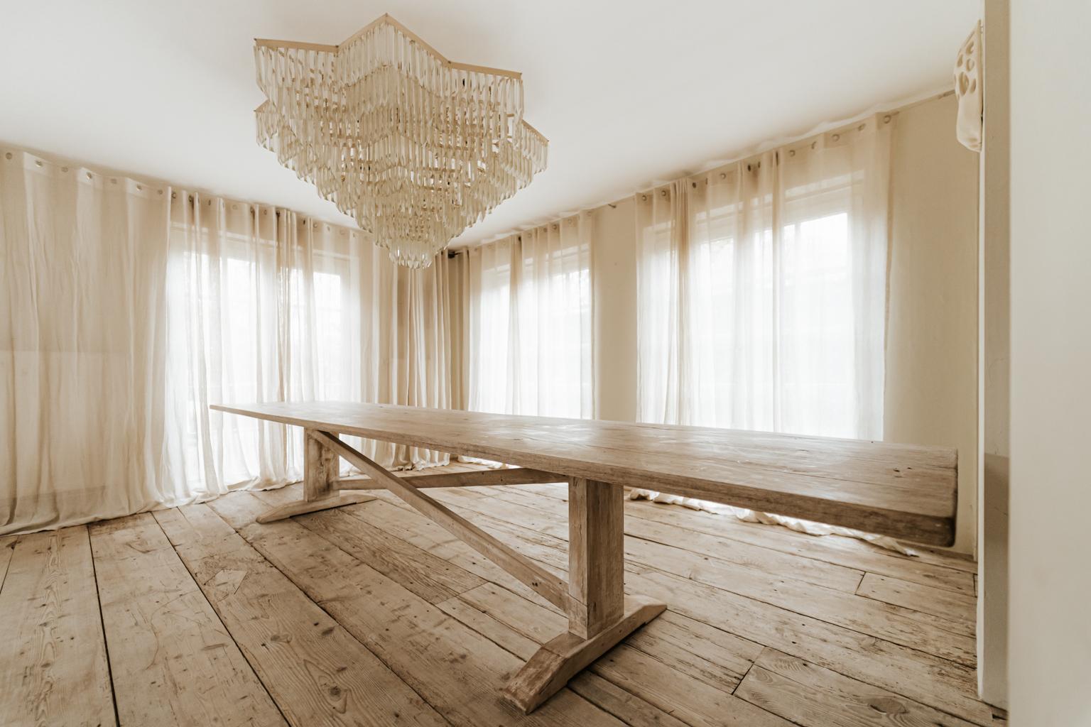Customized Extra Large Oak Dining/Conference Table 6