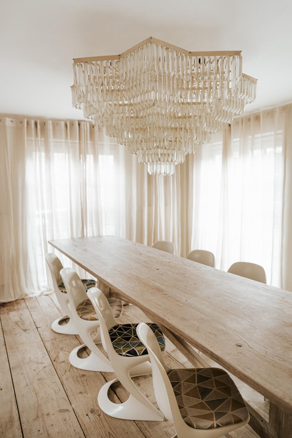 Customized Extra Large Oak Dining/Conference Table 12