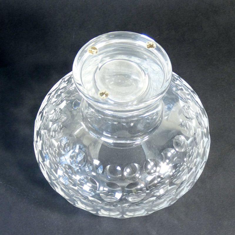 Cut and Signed Crystal Vase, Italian Design For Sale 1