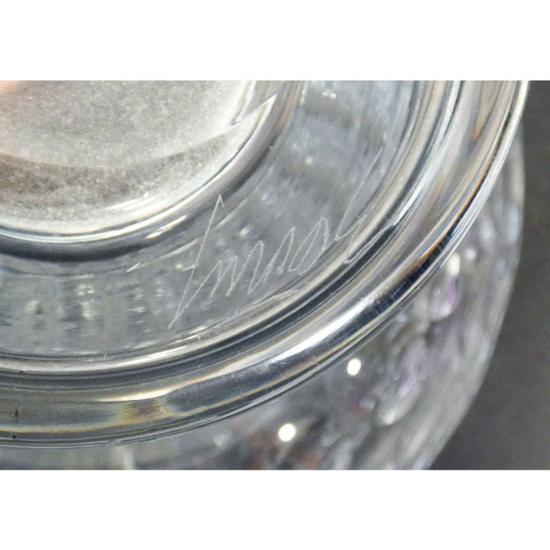Vase en cristal taillé et signé, design italien en vente 1