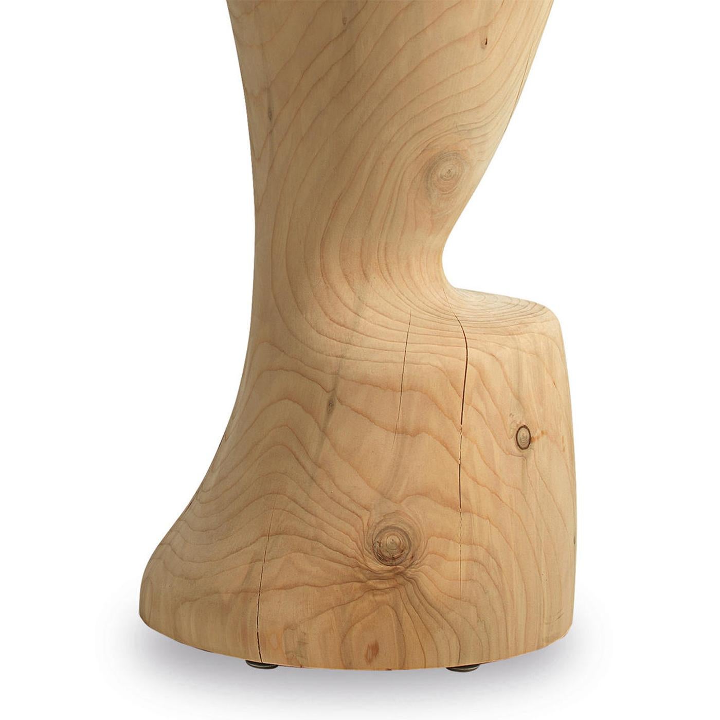 Hand-Crafted Cut Cedar Stool For Sale