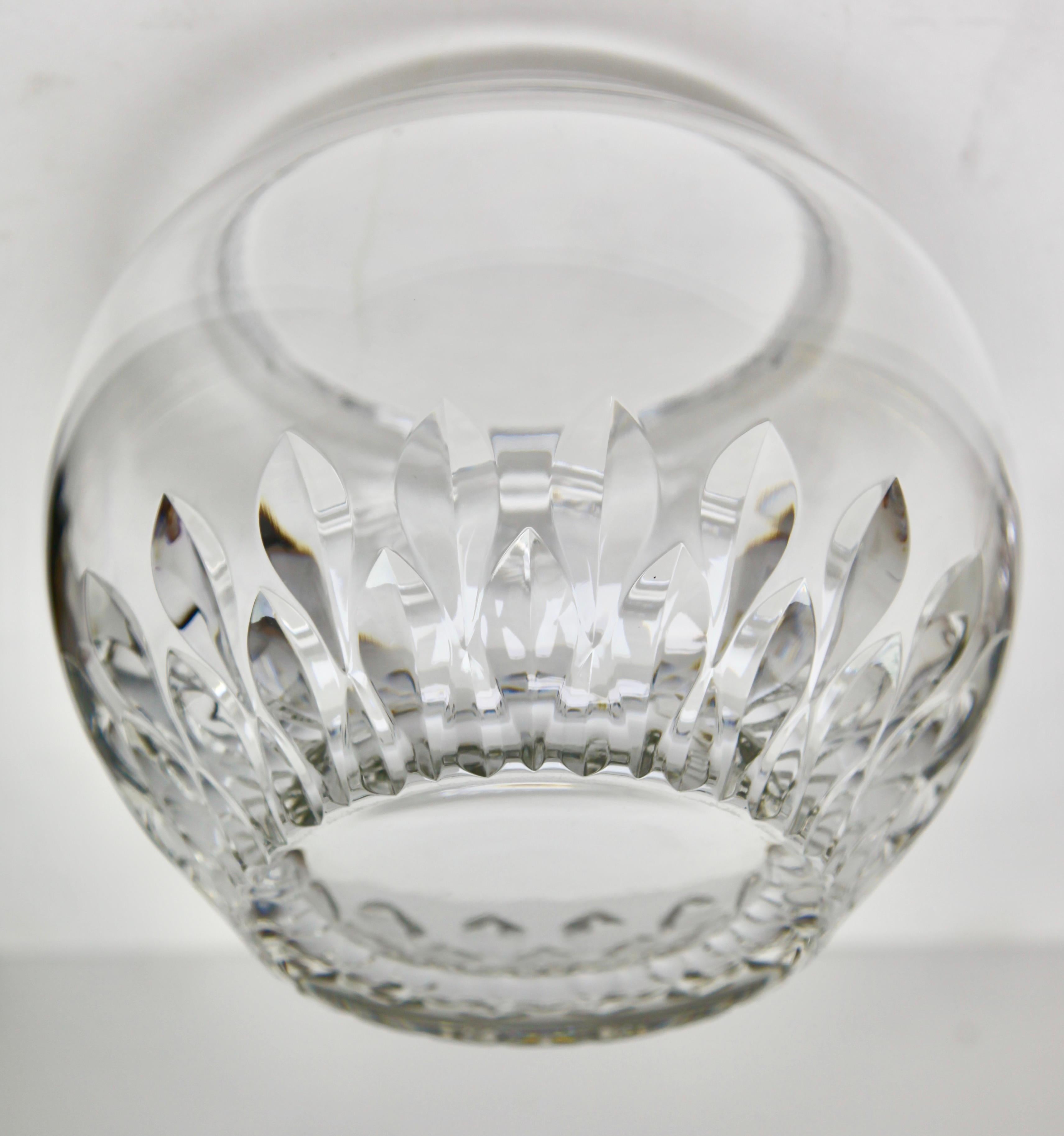 Cut Clear Crystal Large Punch Bowl Belgium For Sale 1