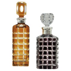 Cut Crystal and Silver Drinks Decanter Set