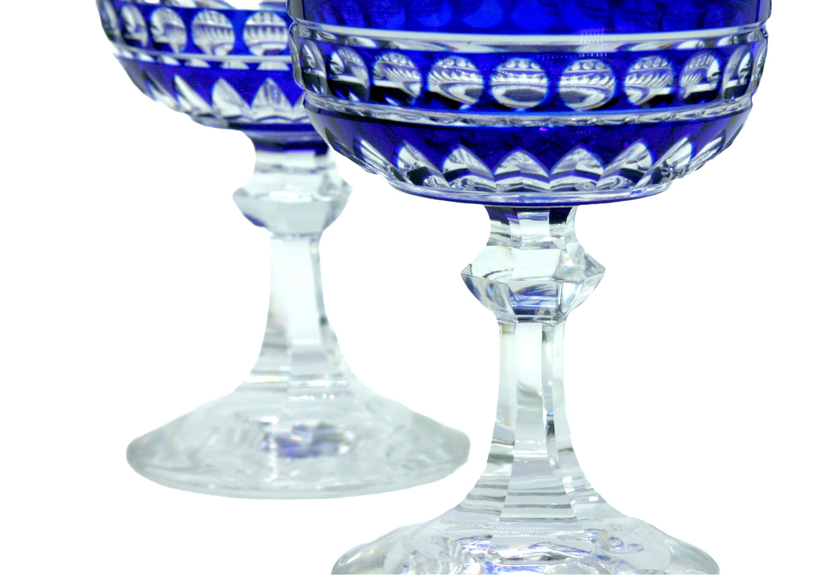 Cut Crystal Barware / Tableware Coupe Service / 9 People For Sale 4