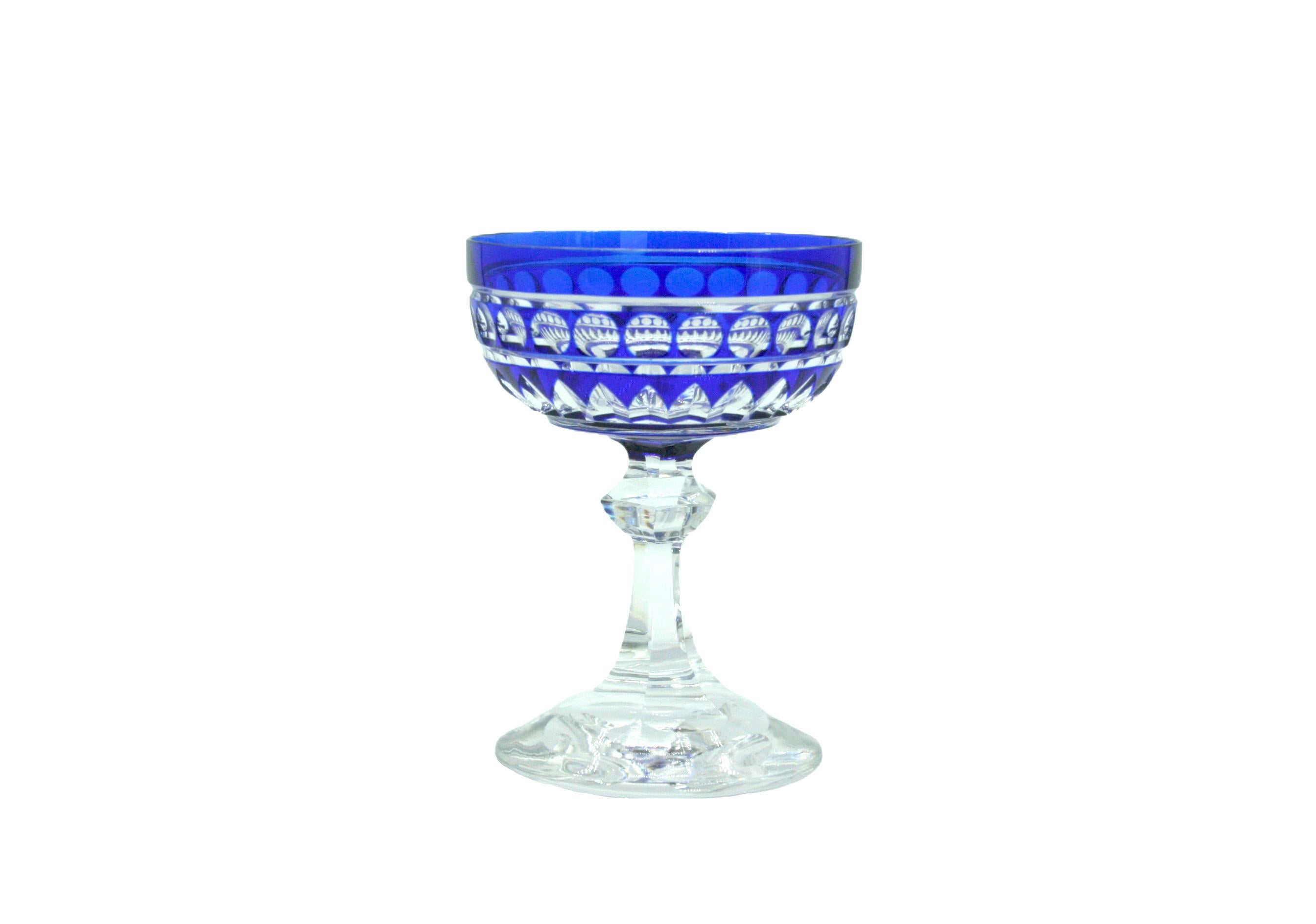 Cut Crystal Barware / Tableware Coupe Service / 9 People For Sale 2
