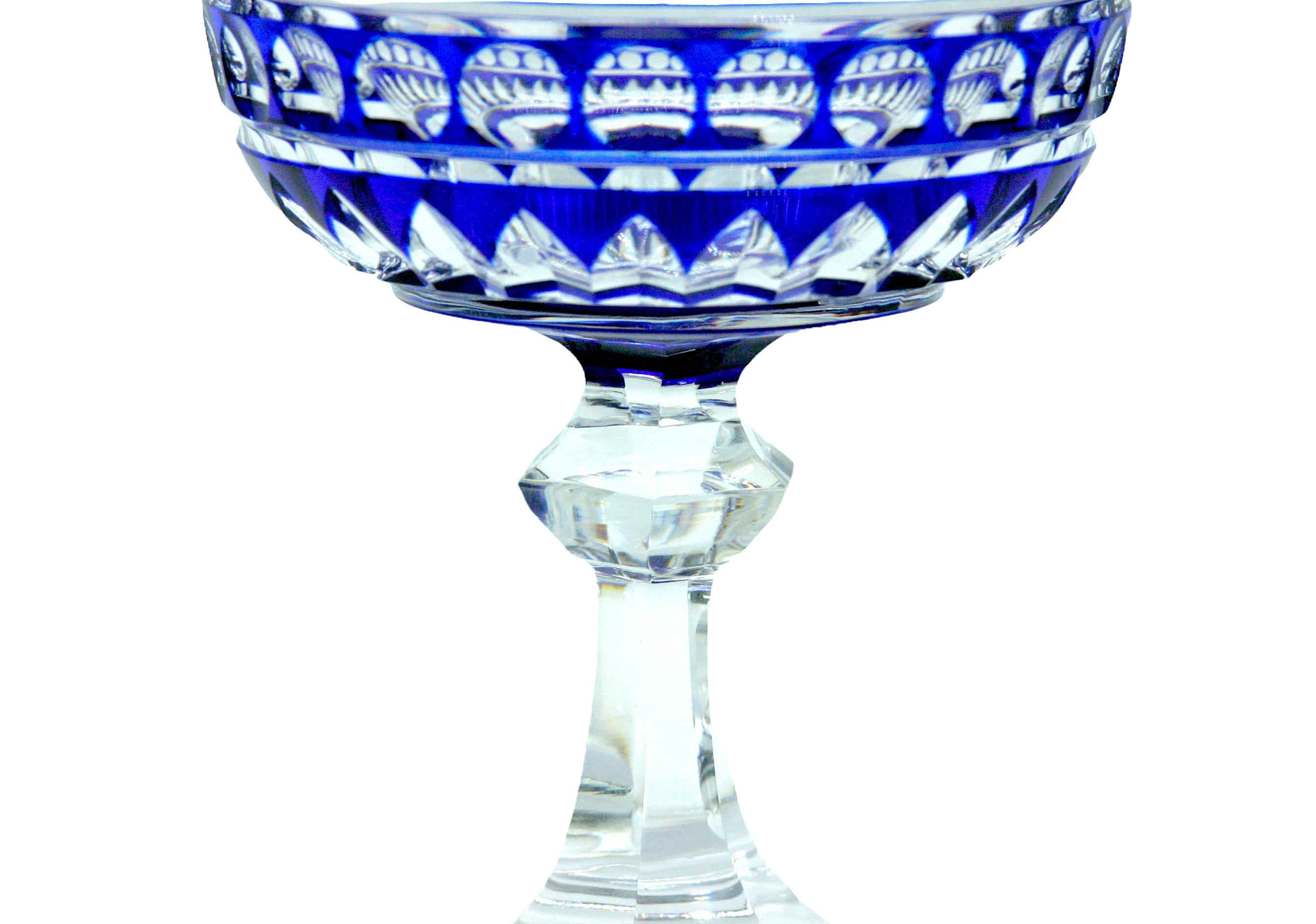 Cut Crystal Barware / Tableware Coupe Service / 9 People For Sale 3