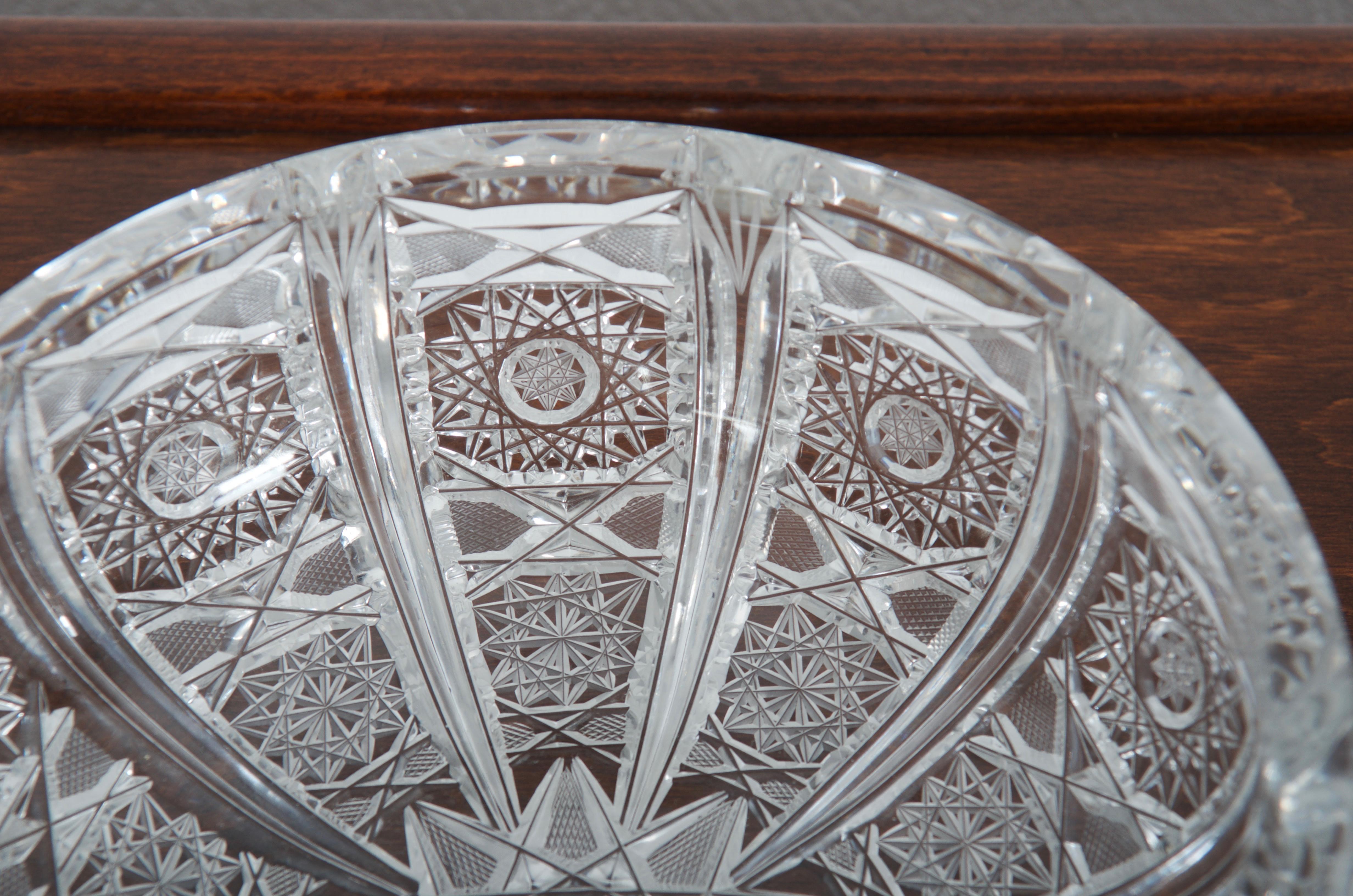 bohemia crystal bowl with lid