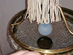 Cut Crystal Brass Basket Chandelier