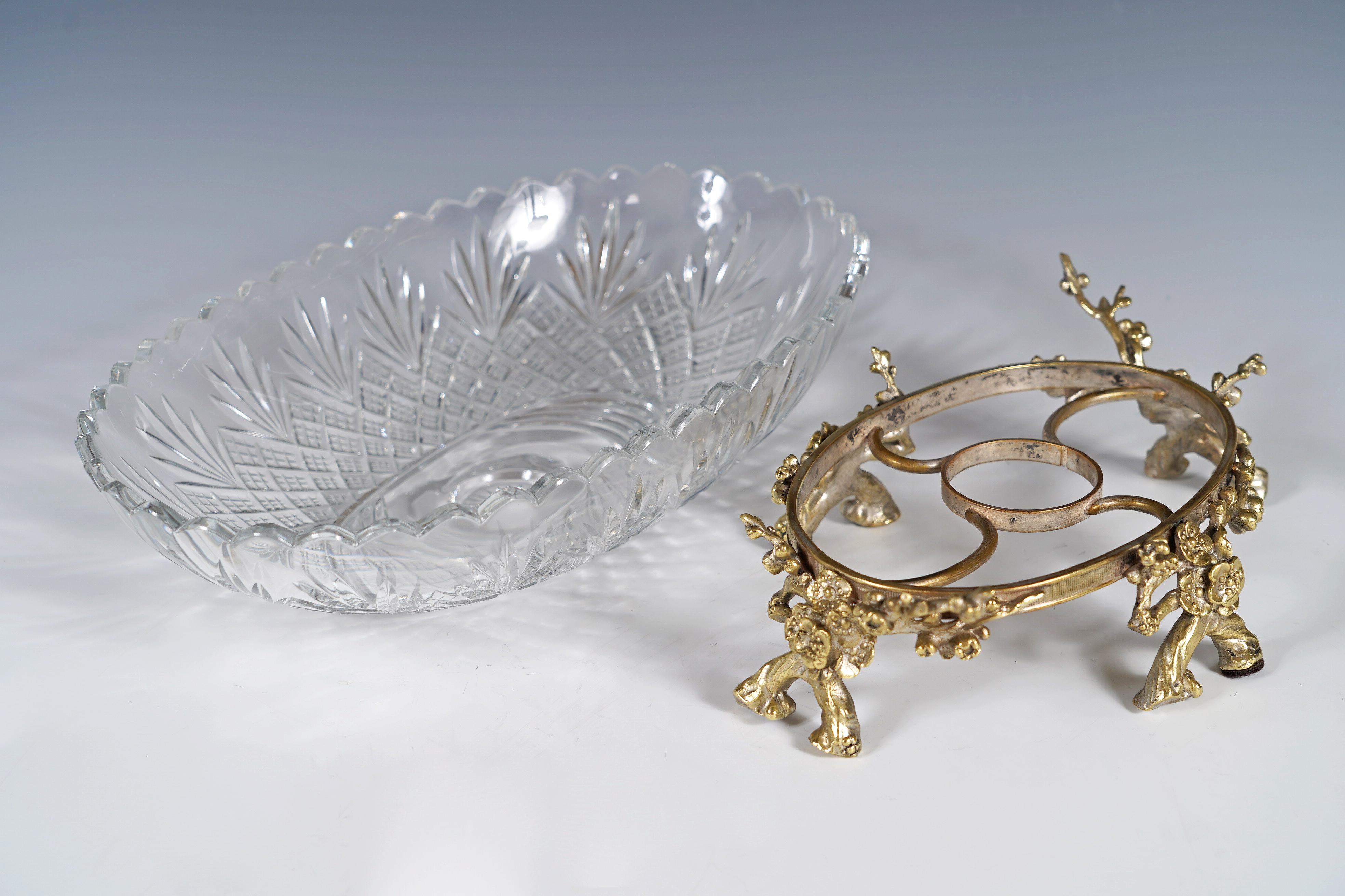 Centre de table en cristal taillé attr. à Baccarat, France, vers 1880 Bon état - En vente à PARIS, FR