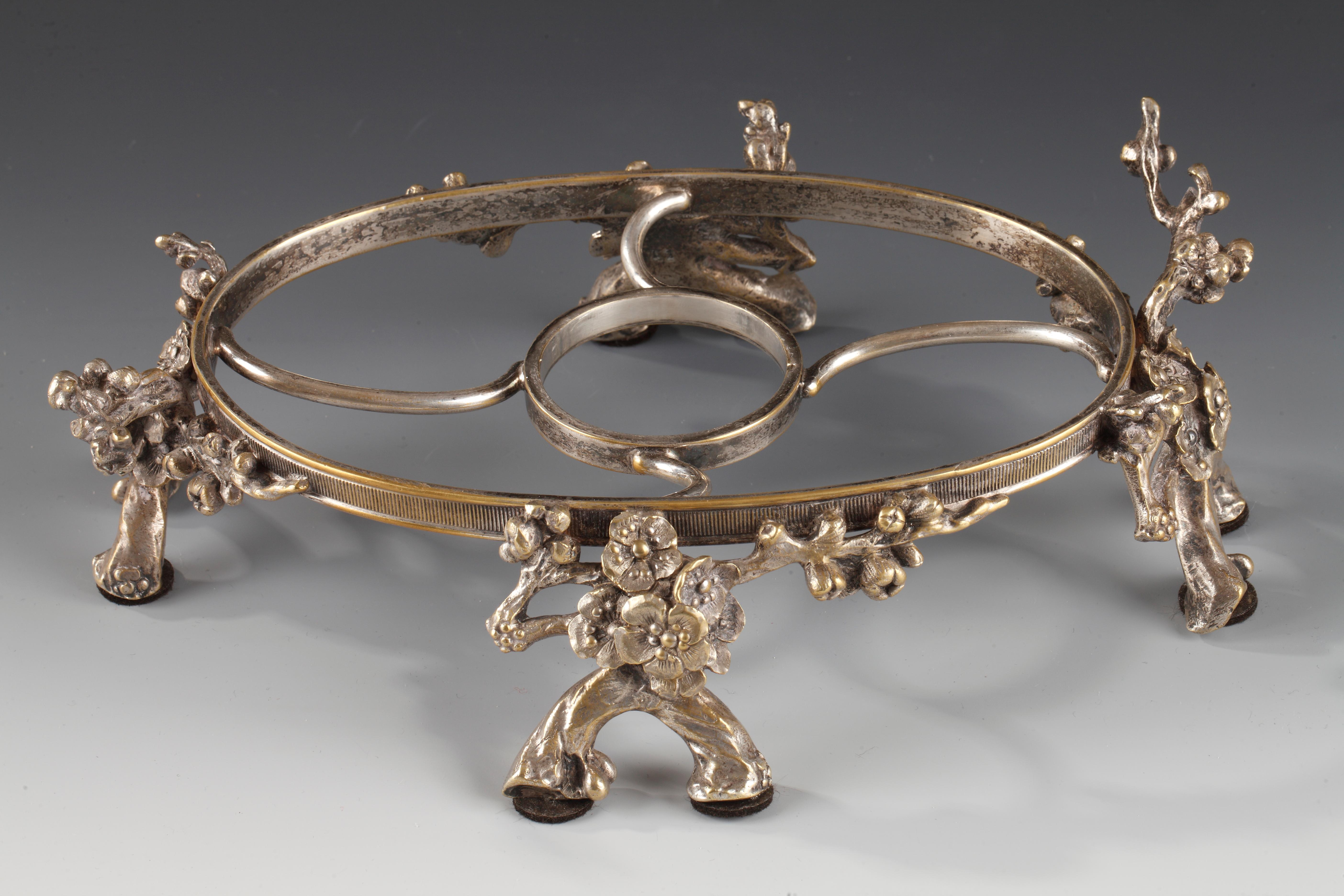 Bronze Cut-Crystal Centerpiece Attributed to Baccarat, France, Circa 1870 For Sale