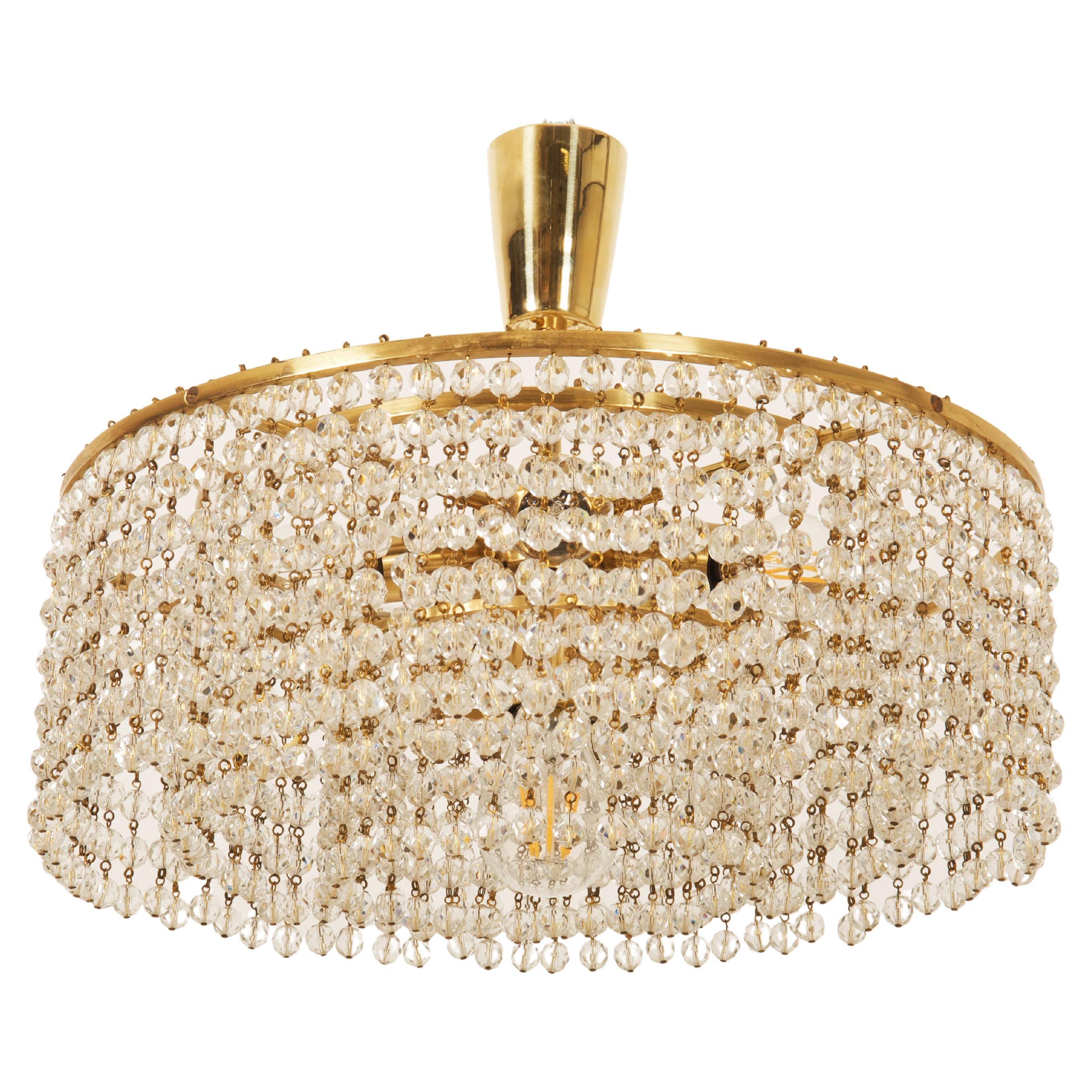 Cut Crystal Chandelier Attributed J.L. Lobmeyr