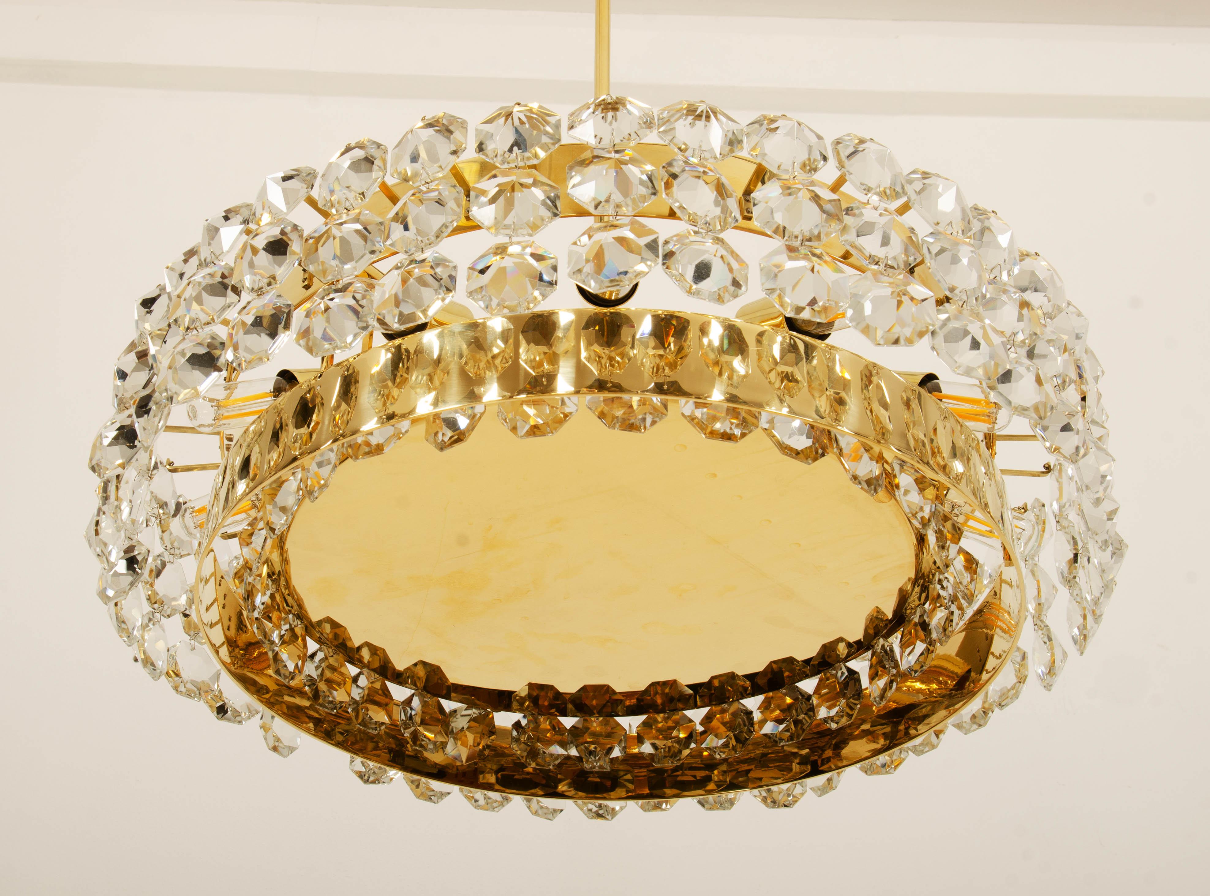 Cut Crystal Chandelier by Bakalowits  For Sale 3