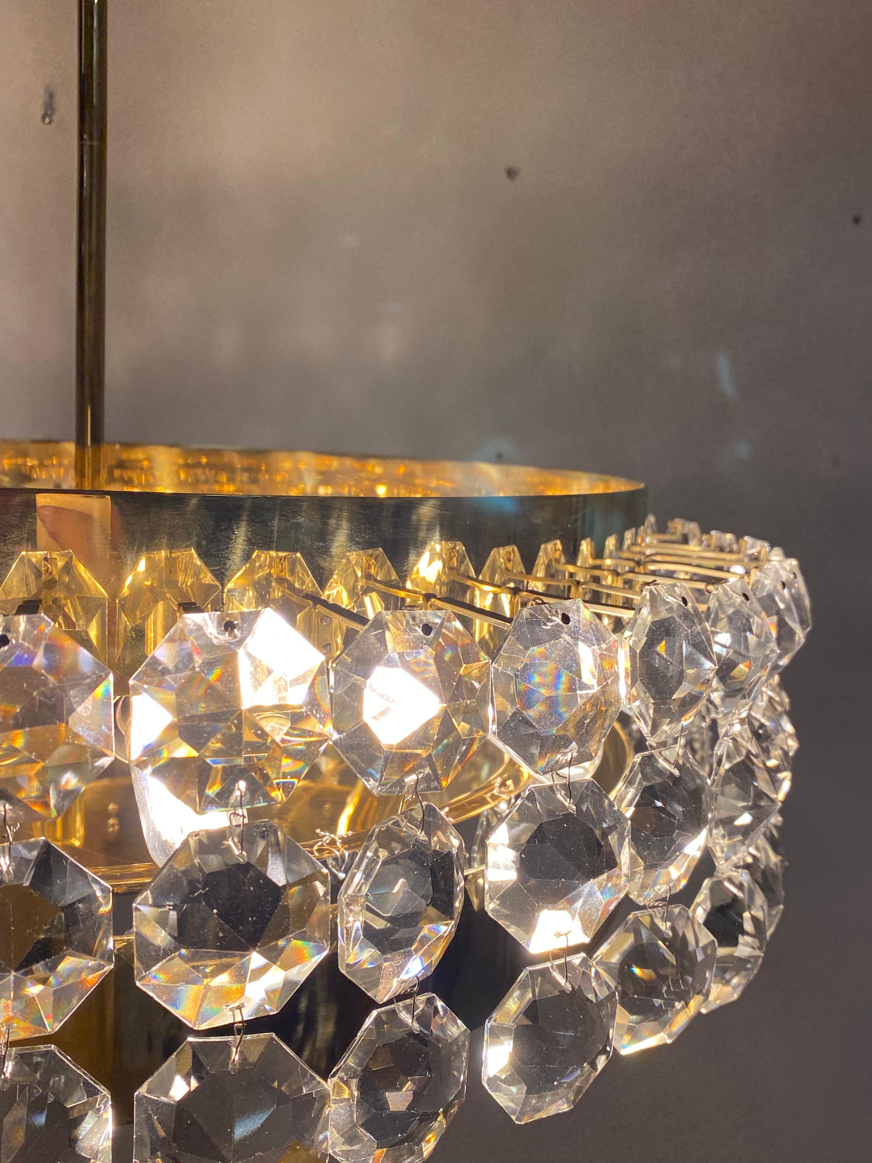Cut Crystal Chandelier by Bakalowits  For Sale 7