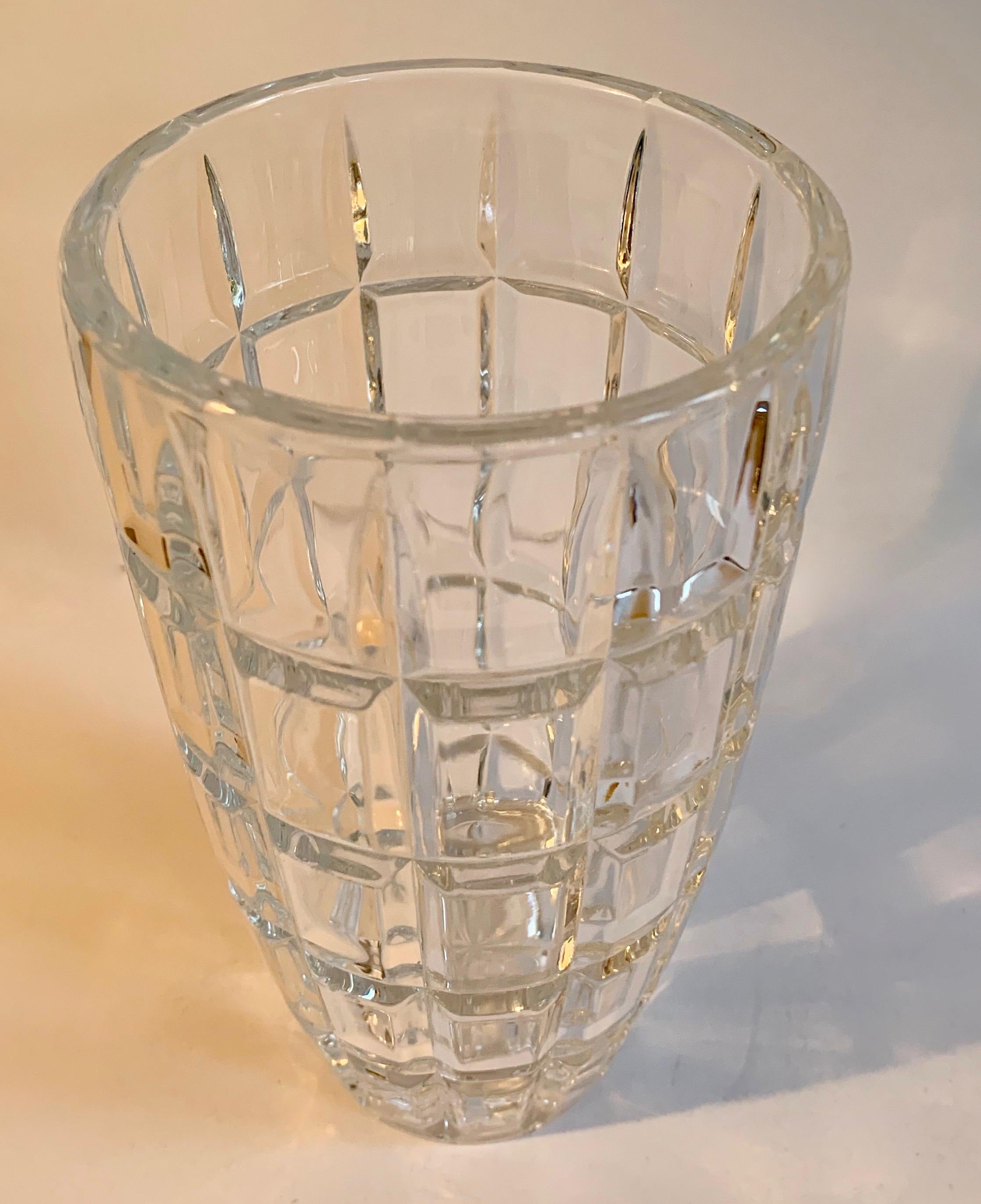 Mid-Century Modern Cut Crystal Cocktail Shaker
