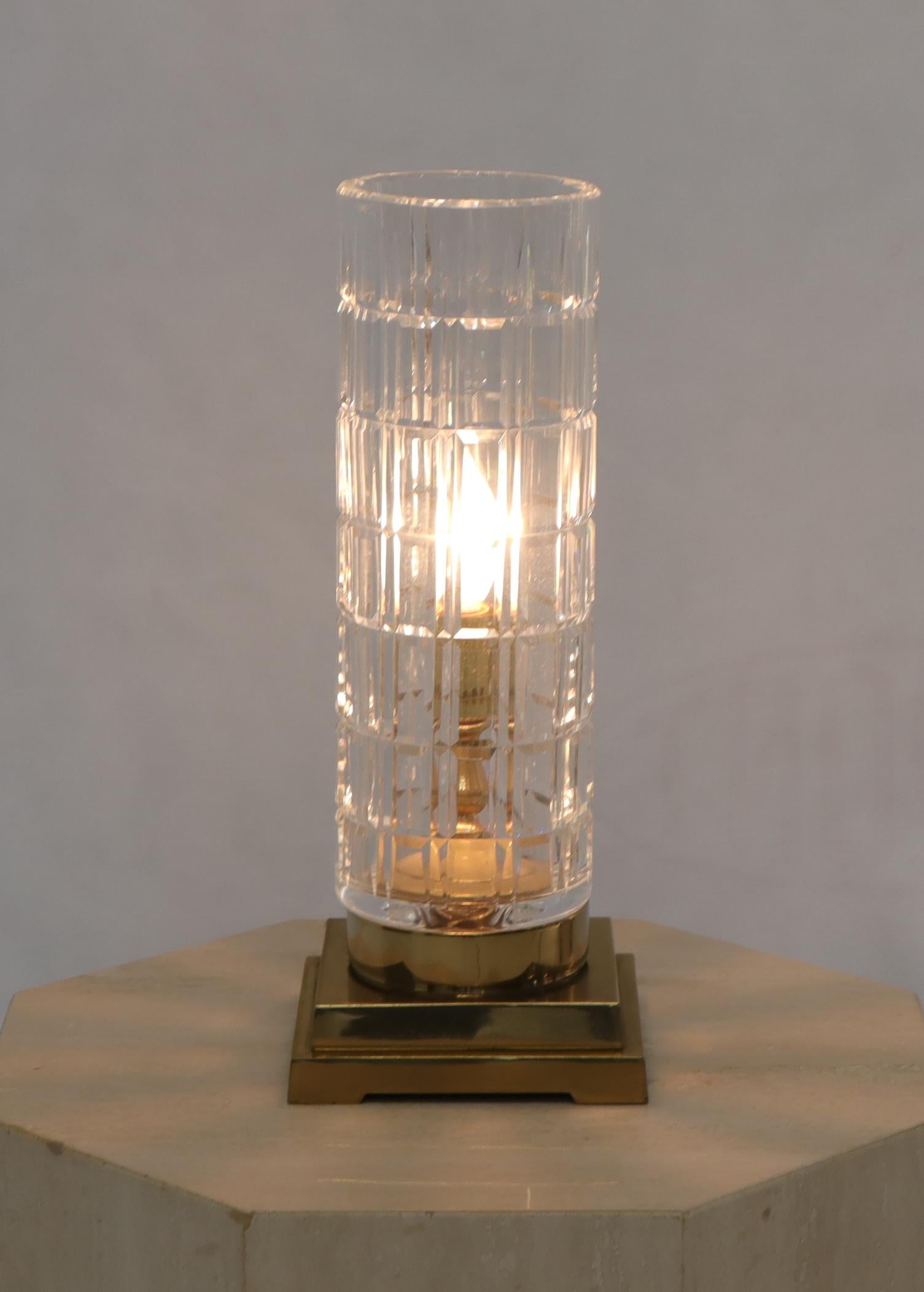 crystal cylinder lamp