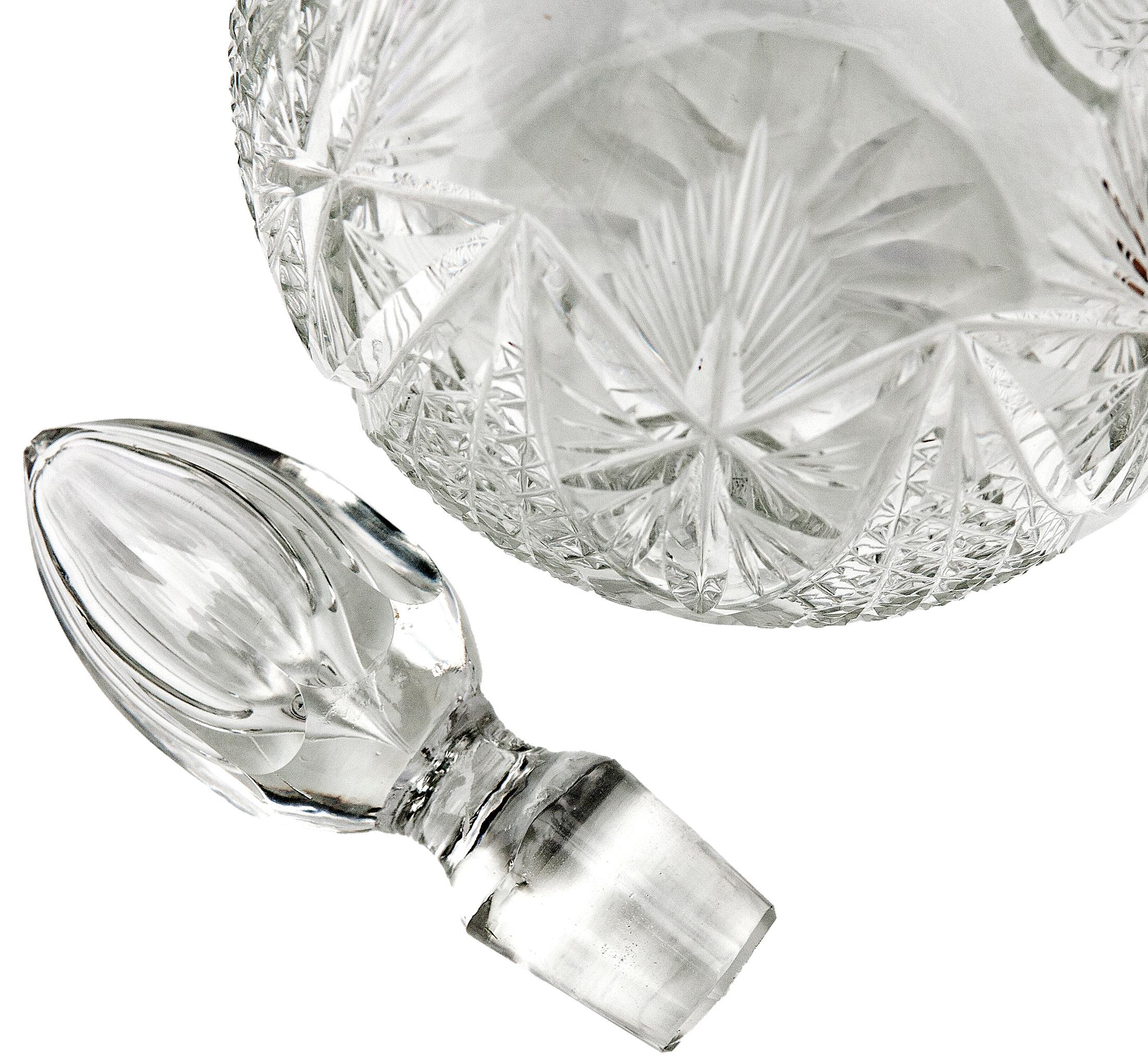 Cut Crystal Decanters, a set of 2 10