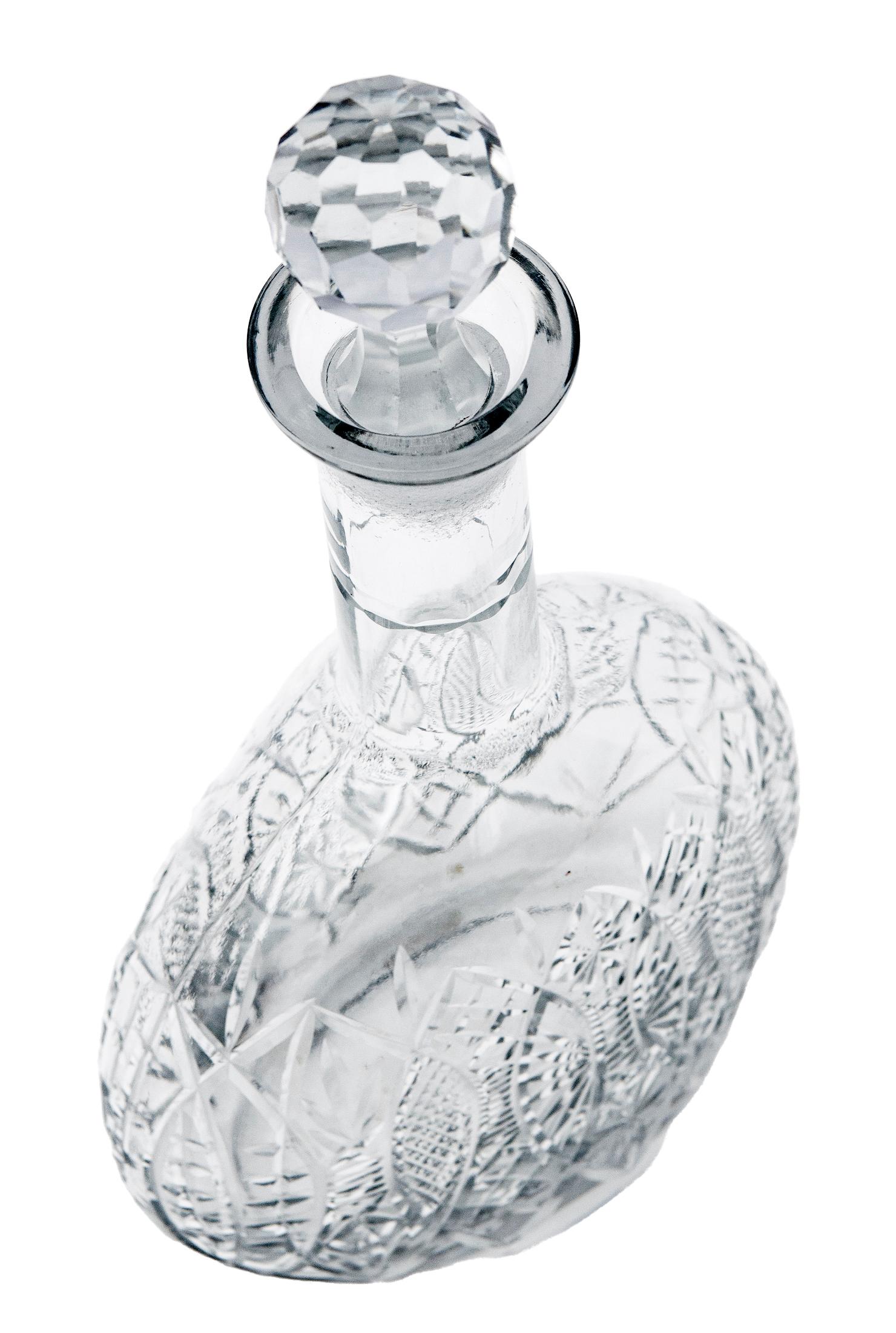 20th Century Cut Crystal Decanters, a set of 2