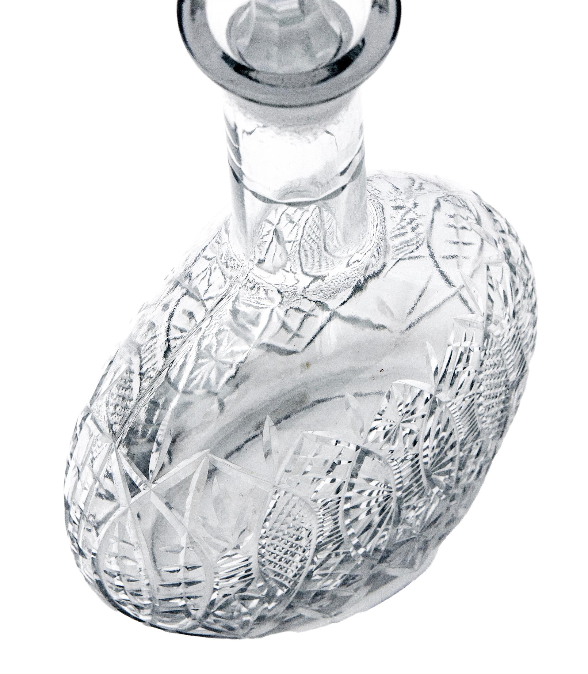 Cut Crystal Decanters, a set of 2 1