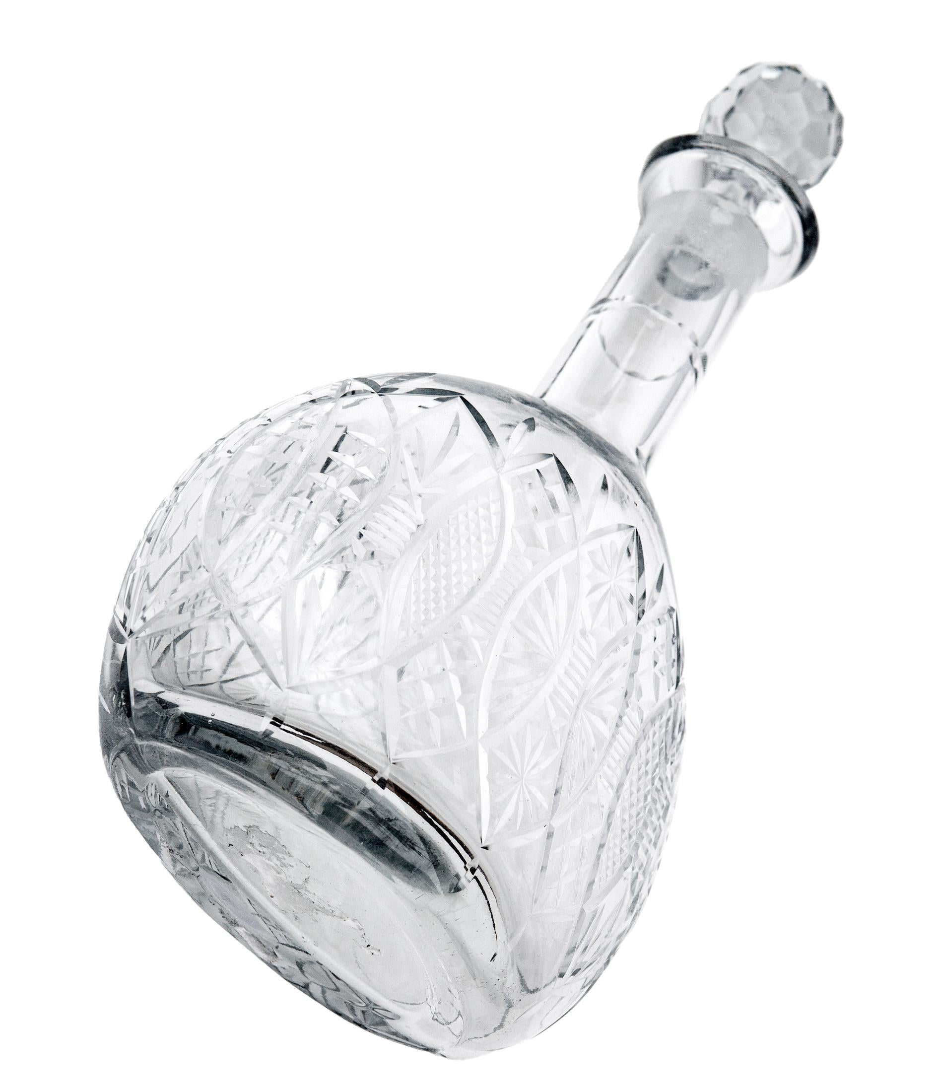Cut Crystal Decanters, a set of 2 3