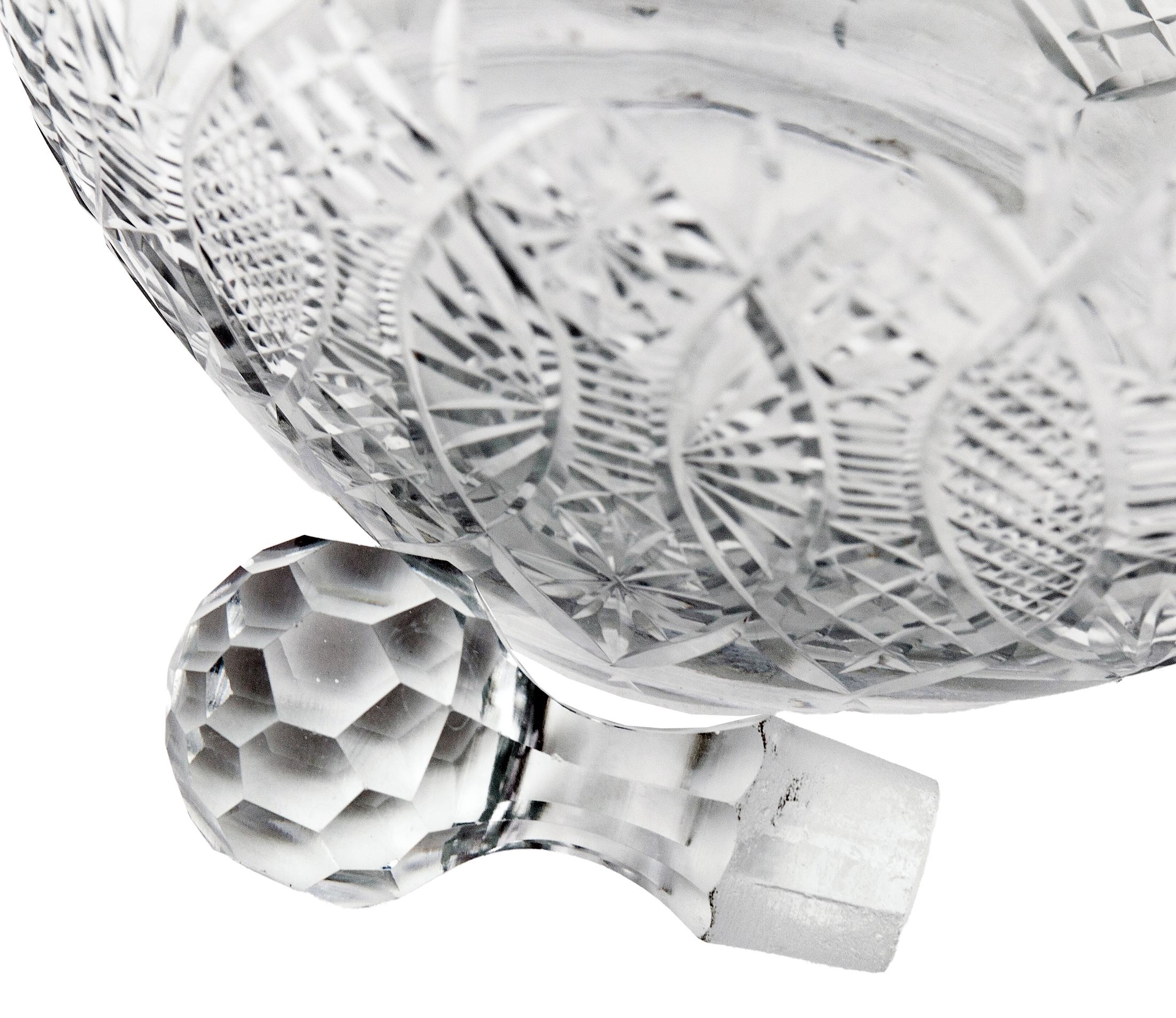 Cut Crystal Decanters, a set of 2 4