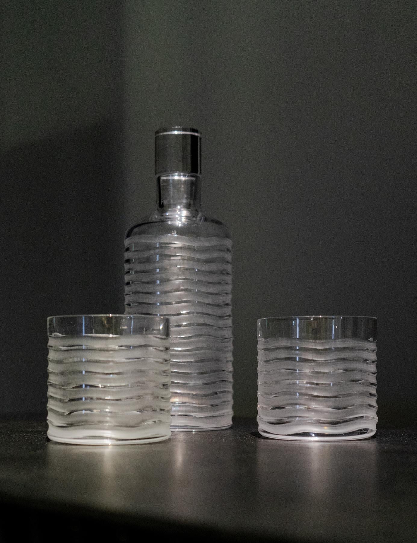 The 'Well' collection was conceived to elevate and celebrate drinking water in a vessel worthy of its importance. In collaboration with Italian crystal company Mario Cioni, Designer Corinna Warm created a unique, handcrafted, mouth blown, cut