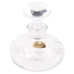 Vintage Cut Crystal Glass Designer Perfume Bottle 