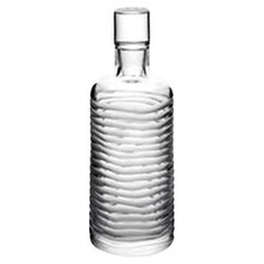 Cut Crystal Glass Whisky Decanter/ Carafe Barware Handcrafted in Italy