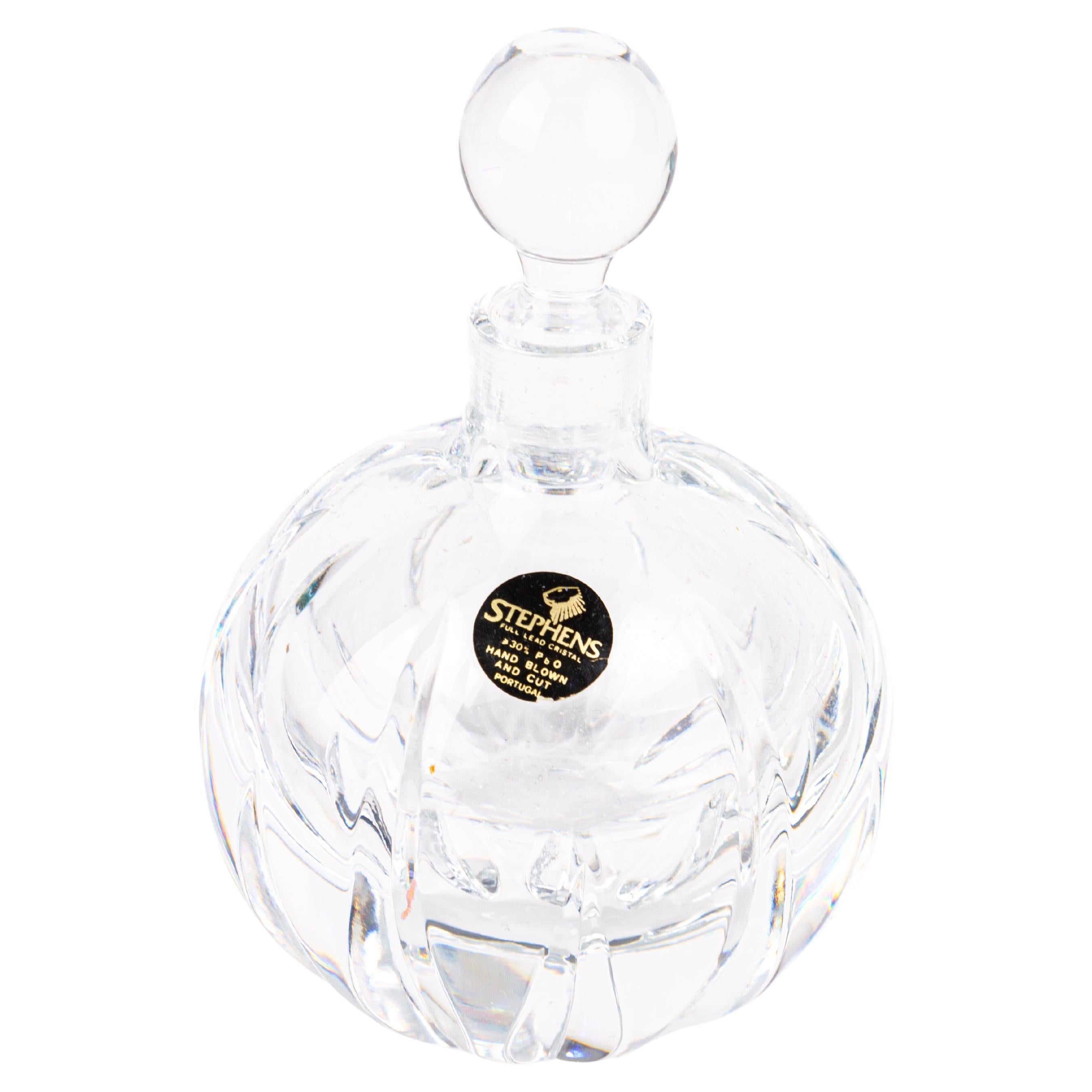 Cut Crystal Perfume Bottle  For Sale