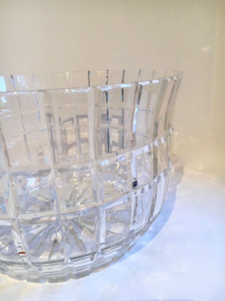 Cut Crystal Serving Bowl For Sale at 1stDibs