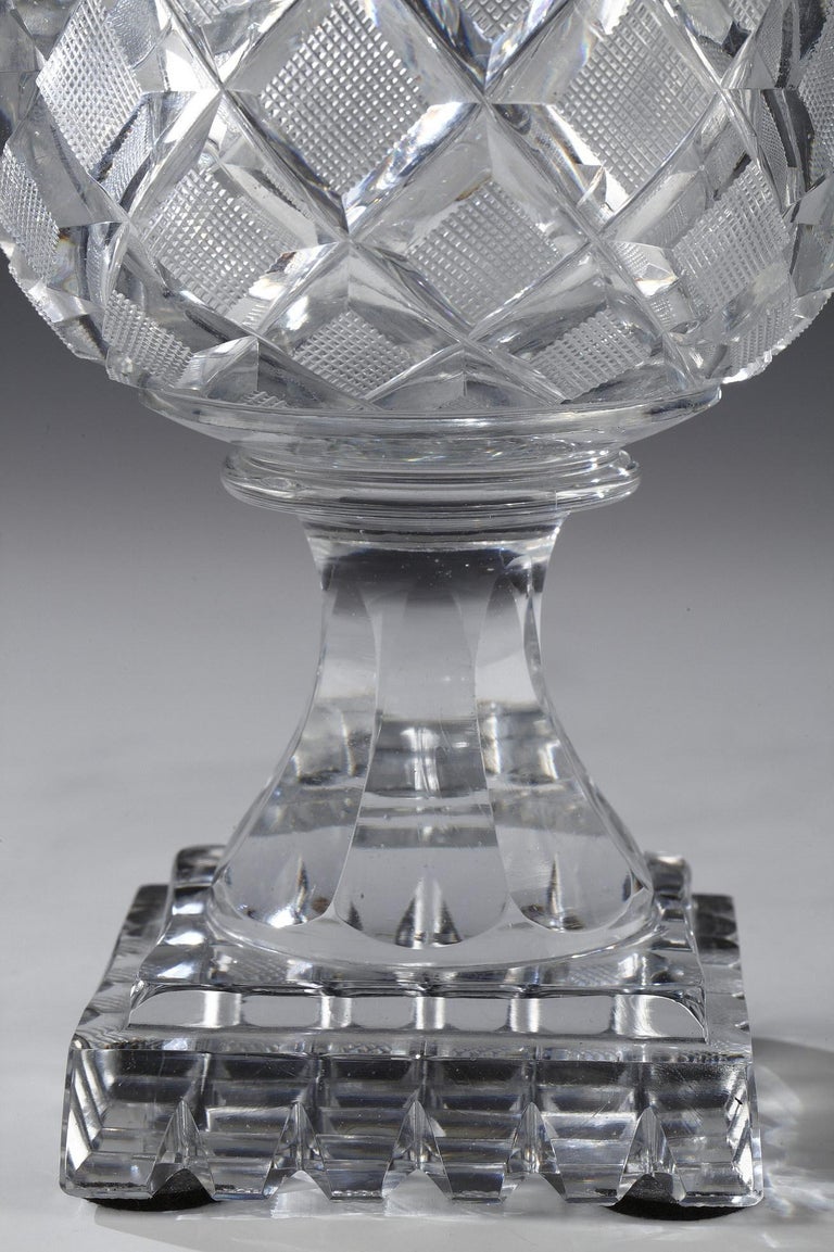 Cut Crystal Set of Vases by Baccarat For Sale at 1stdibs