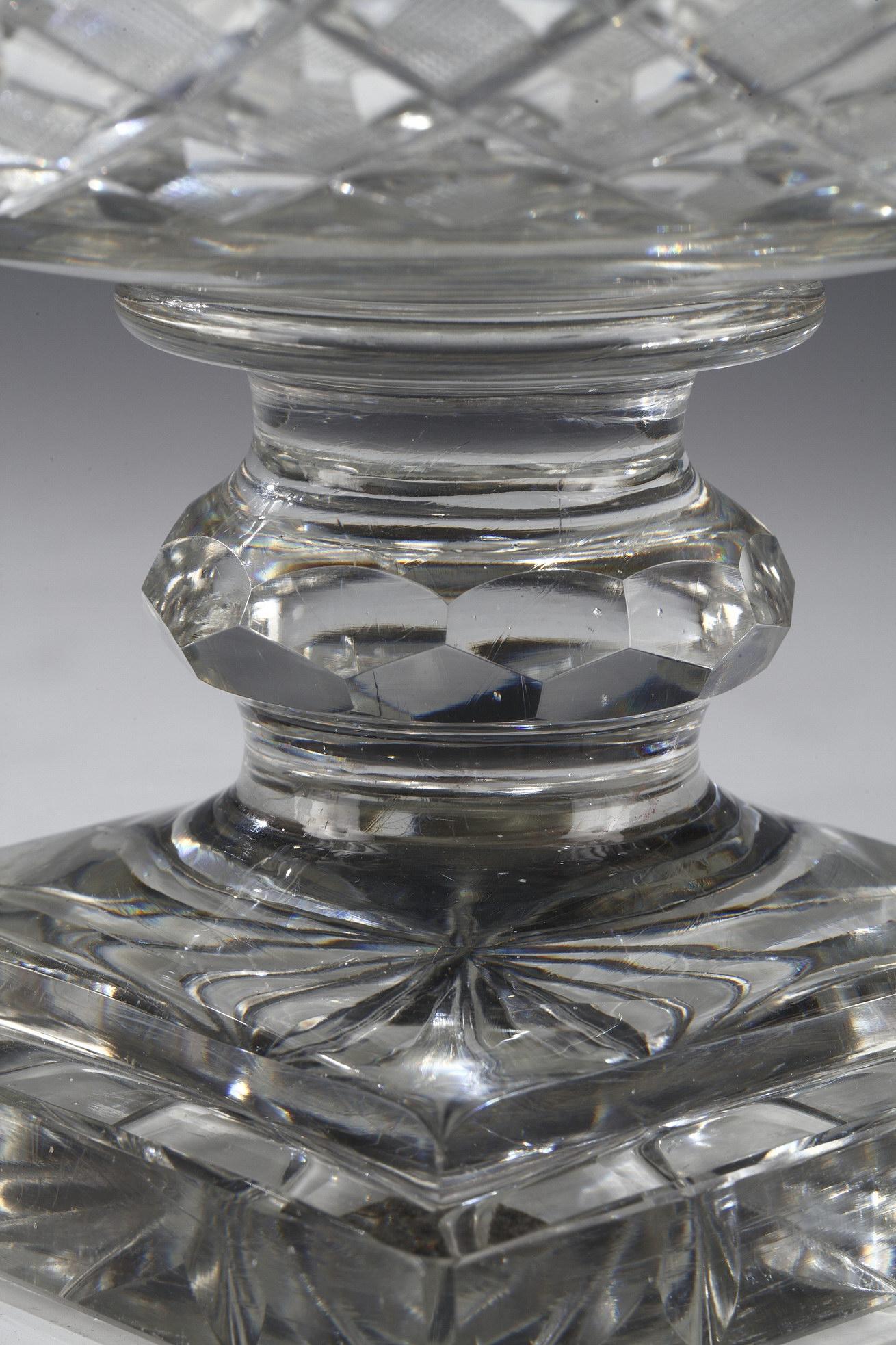 Set of Cut Crystal Vases Attributed to Baccarat, France, Circa 1880 2