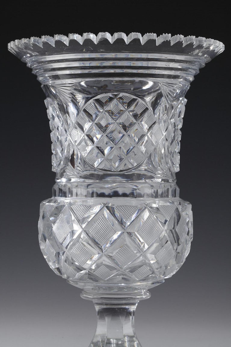 Cut Crystal Set of Vases by Baccarat For Sale at 1stdibs