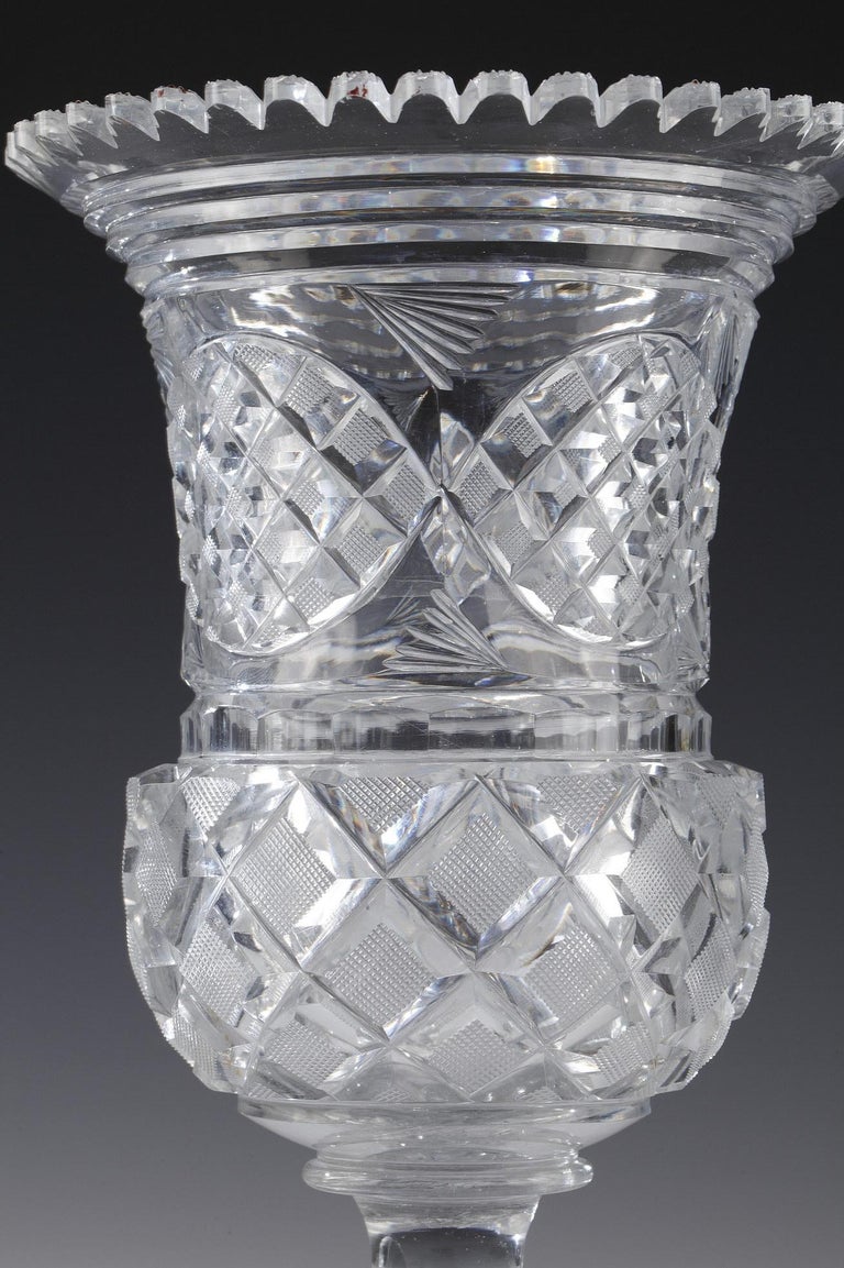Cut Crystal Set of Vases by Baccarat For Sale at 1stdibs
